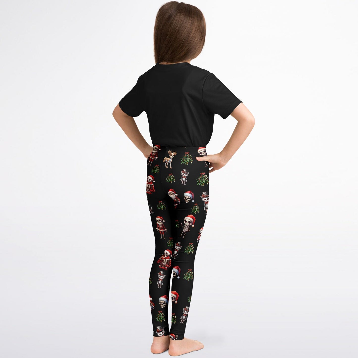 Skeleton Christmas - Kids Athletic Leggings