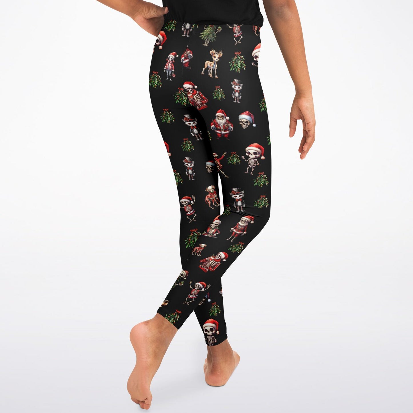 Skeleton Christmas - small child leggings