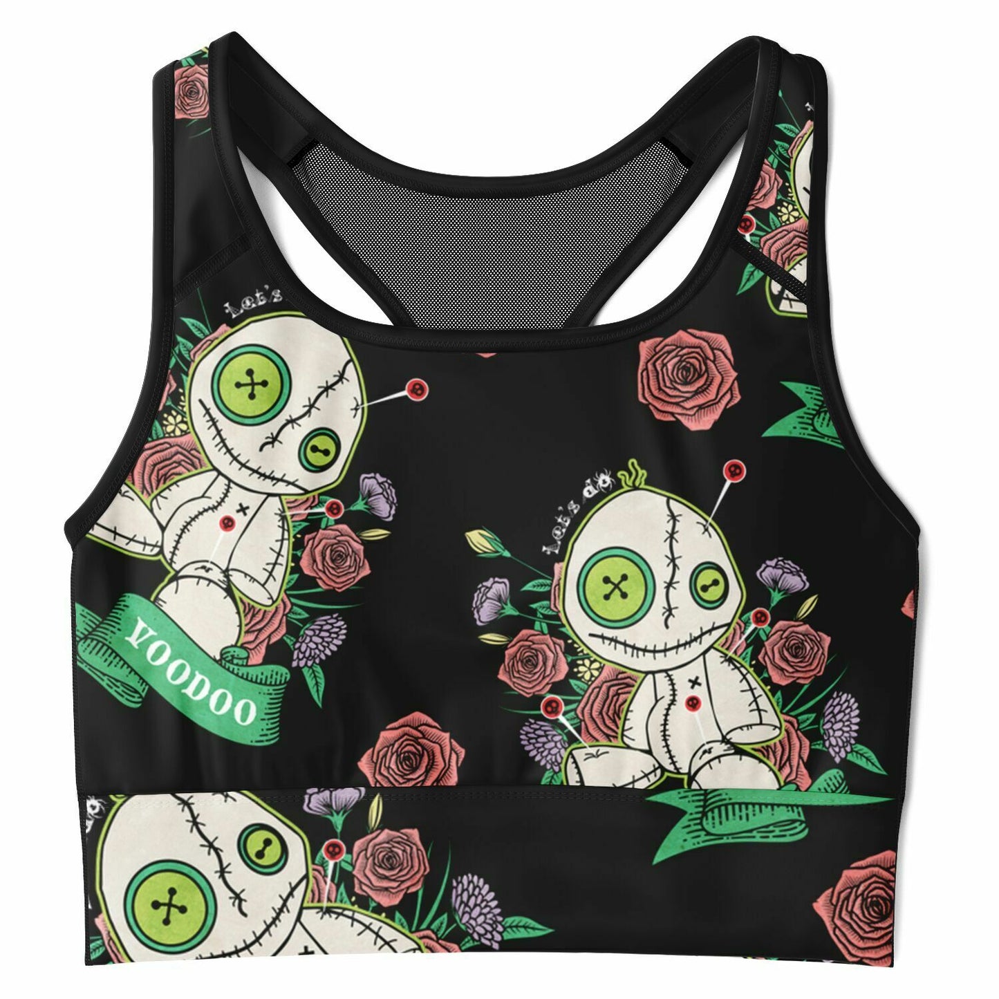 Mesh Padded Sports Bra - Voodoo Doll