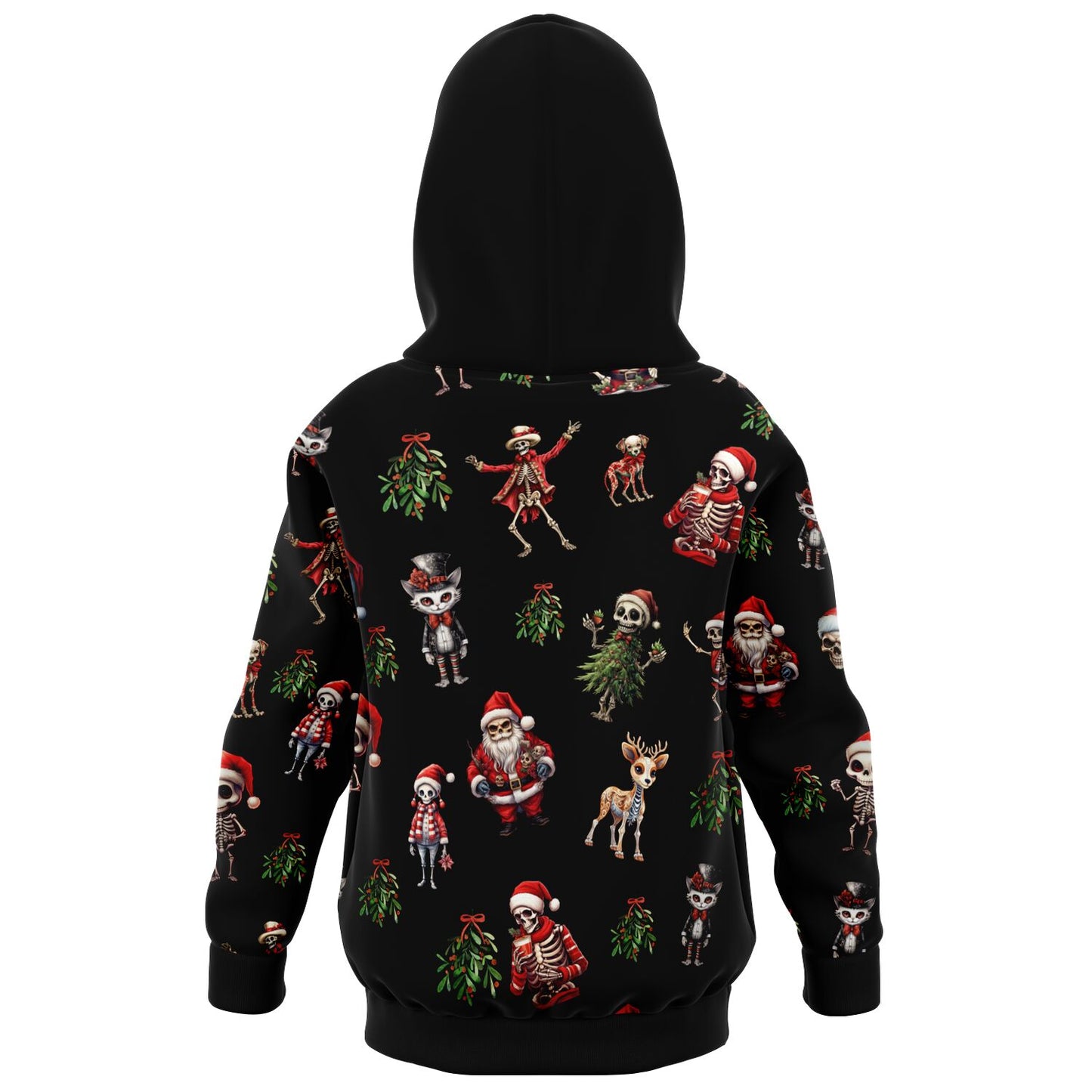 Skeleton Christmas - Athletic Kids Hoodie