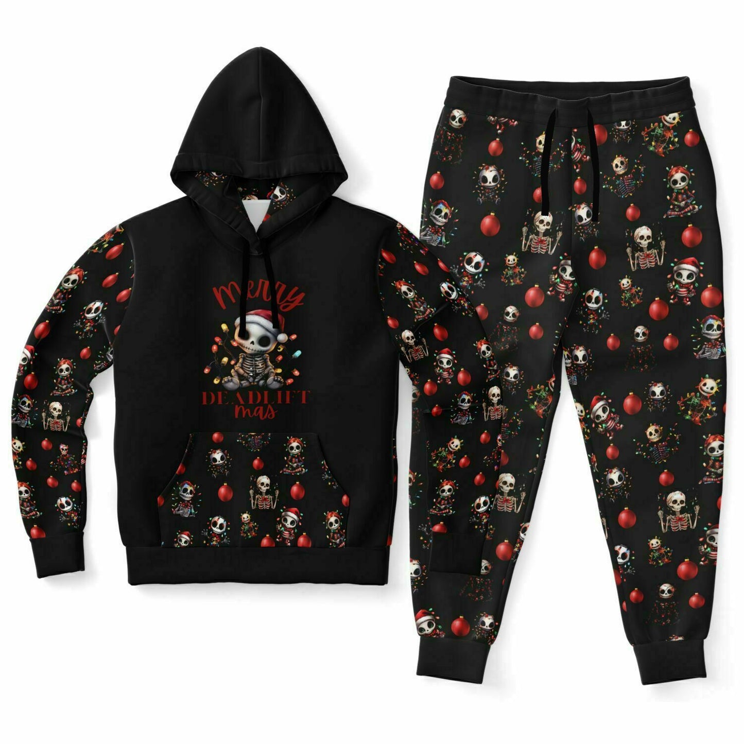 Merry Deadlift-mas Christmas Athletic Hoodie Set