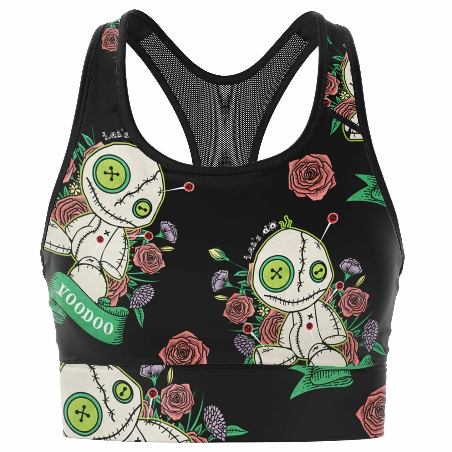 Mesh Padded Sports Bra - Voodoo Doll
