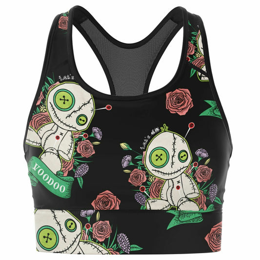 Mesh Padded Sports Bra - Voodoo Doll