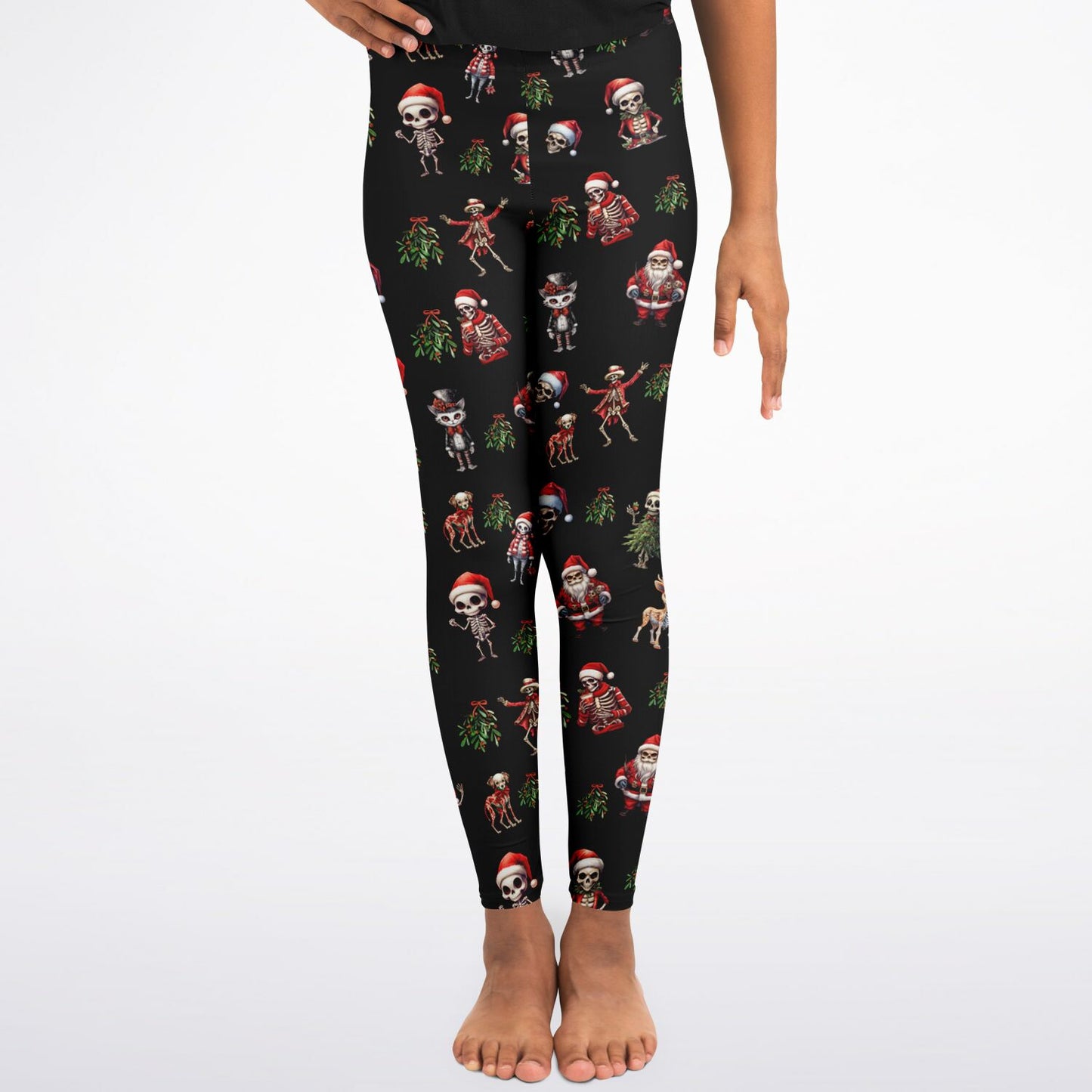 Skeleton Christmas - small child leggings