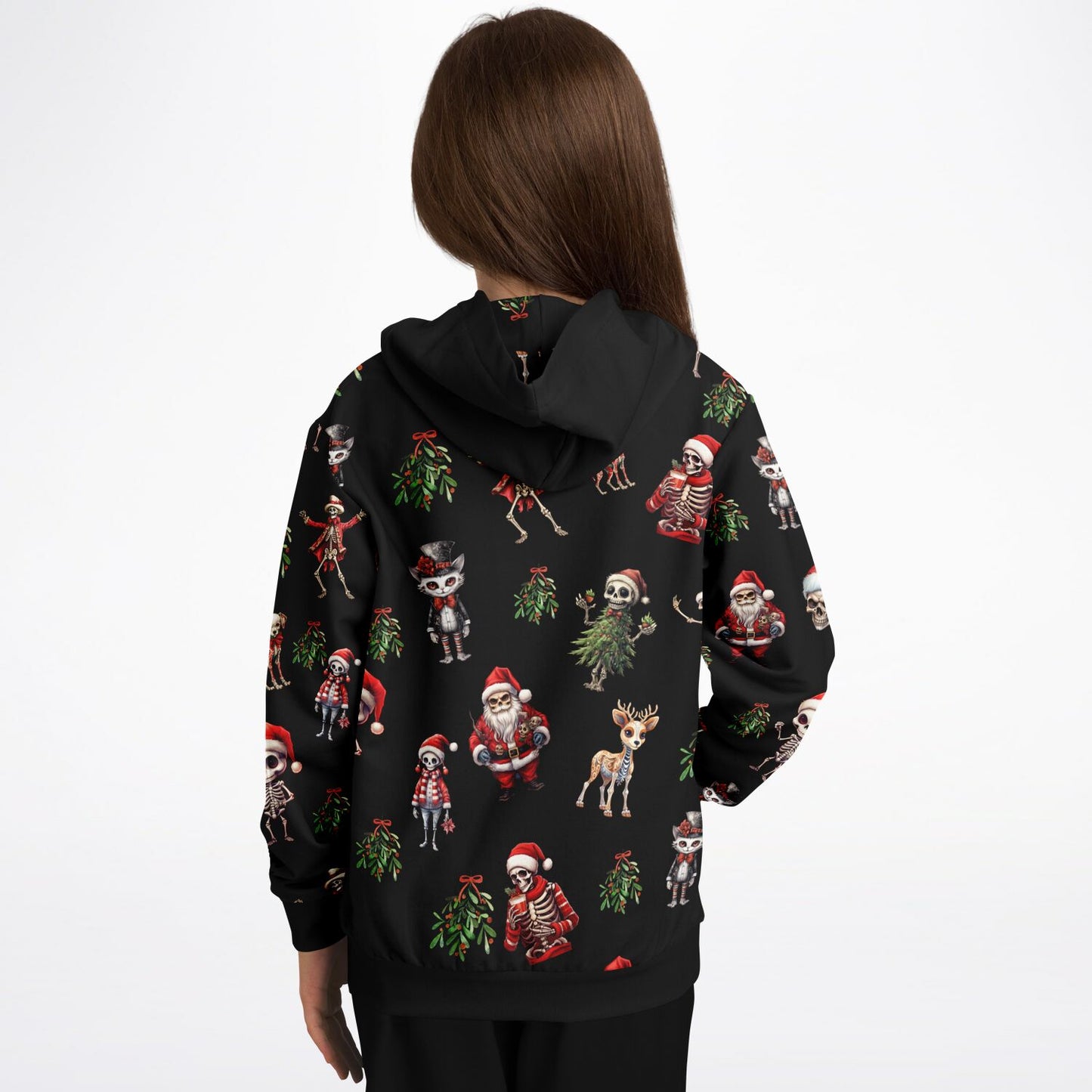 Skeleton Christmas - Athletic Kids Hoodie