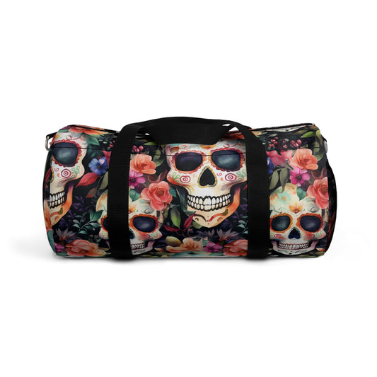 Sugar Skull Gym Bag -Whimsigoth duffle bag