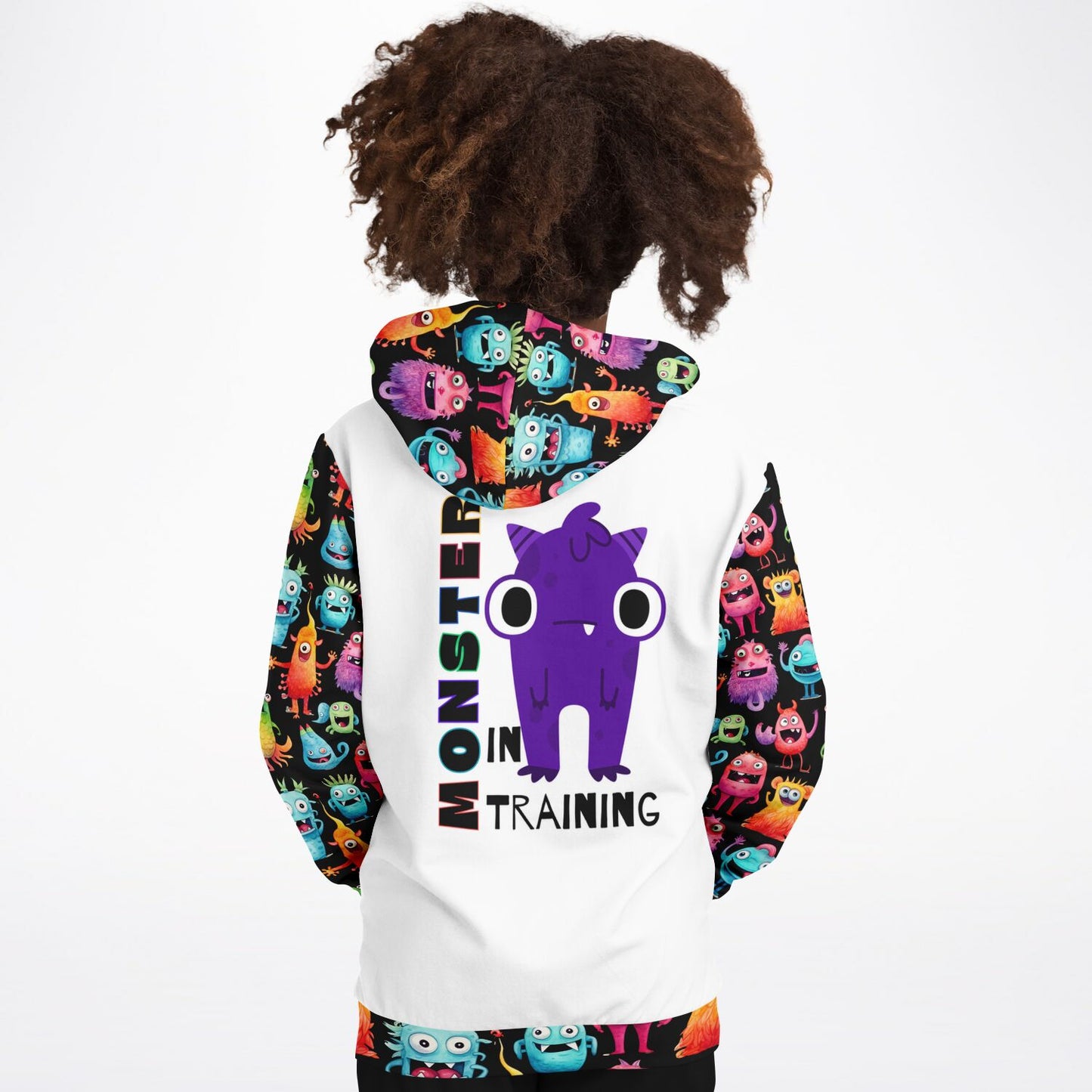 Cheerful Monster in training - Athletic Kids Hoodie