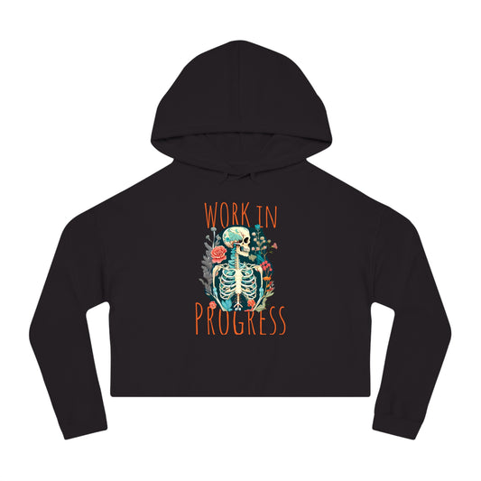 Cropped Hoodie - Work in Progress Skeleton