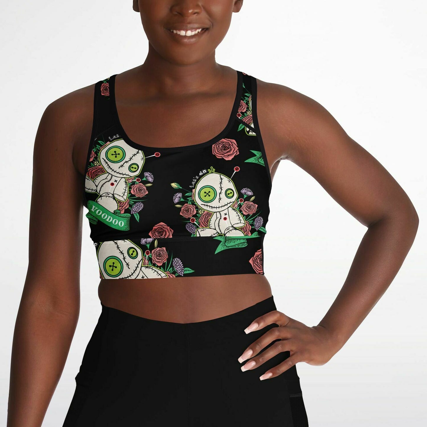 Mesh Padded Sports Bra - Voodoo Doll