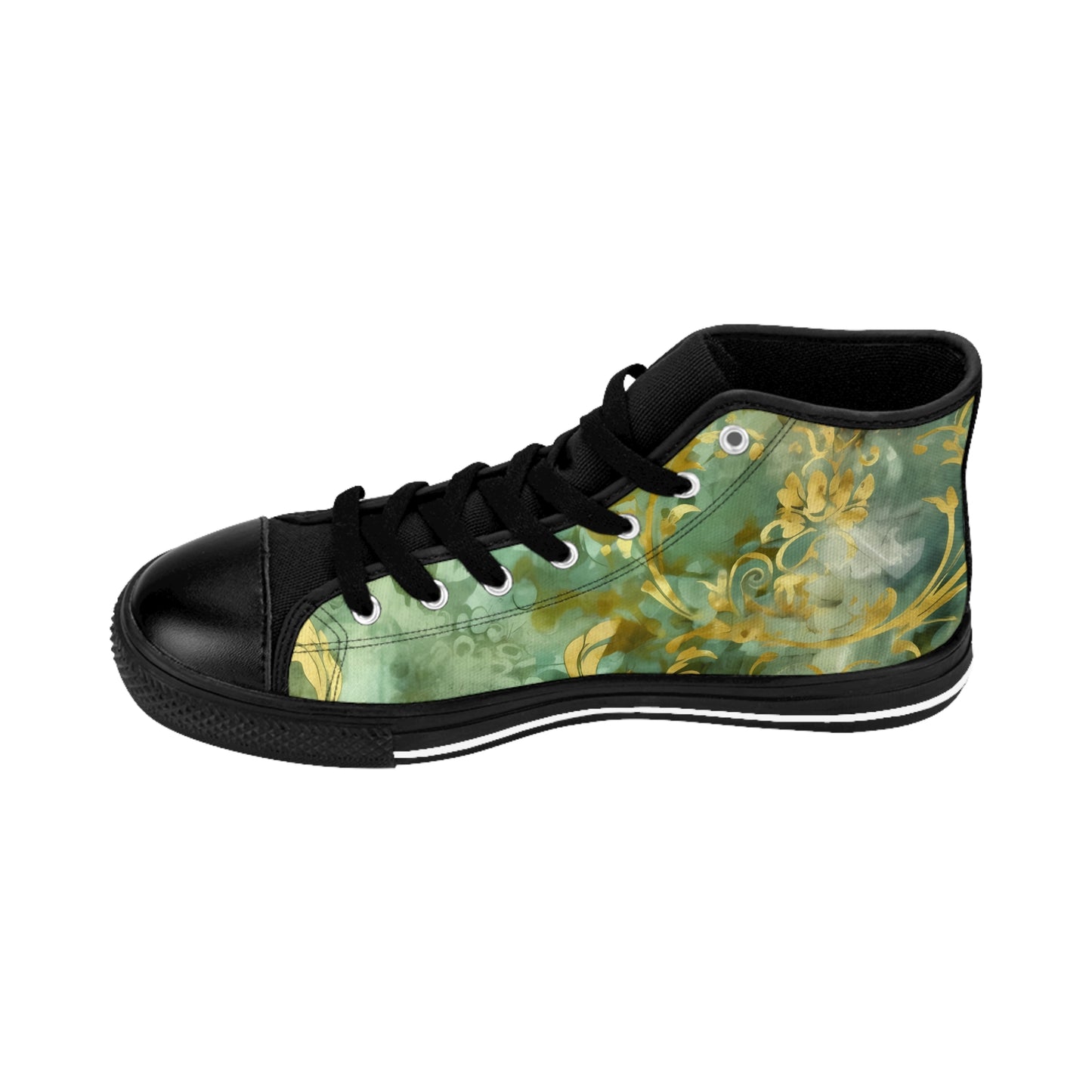 Sage and Gold Damask - Lifting High Top sneakers