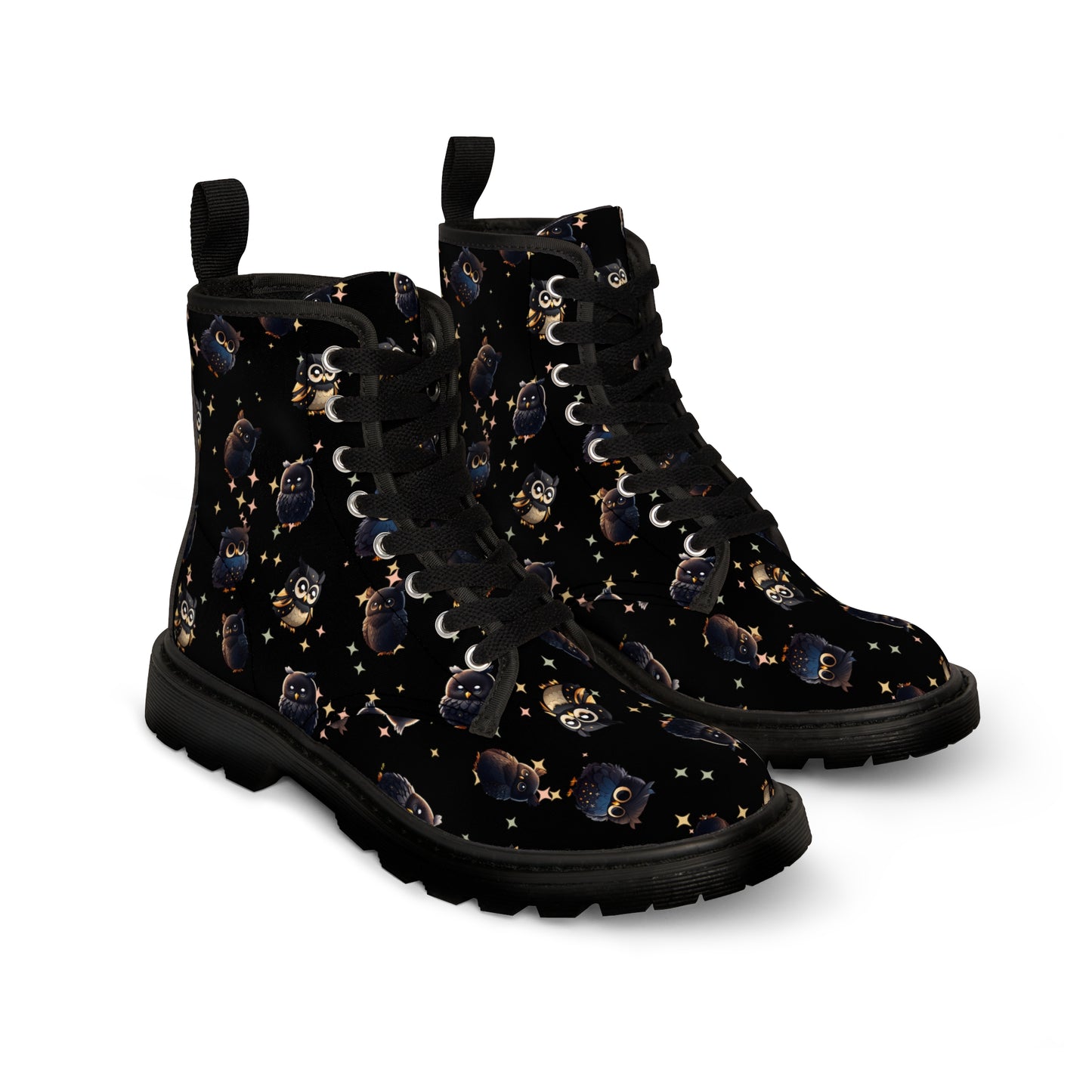 Canvas Boots - midnight owl