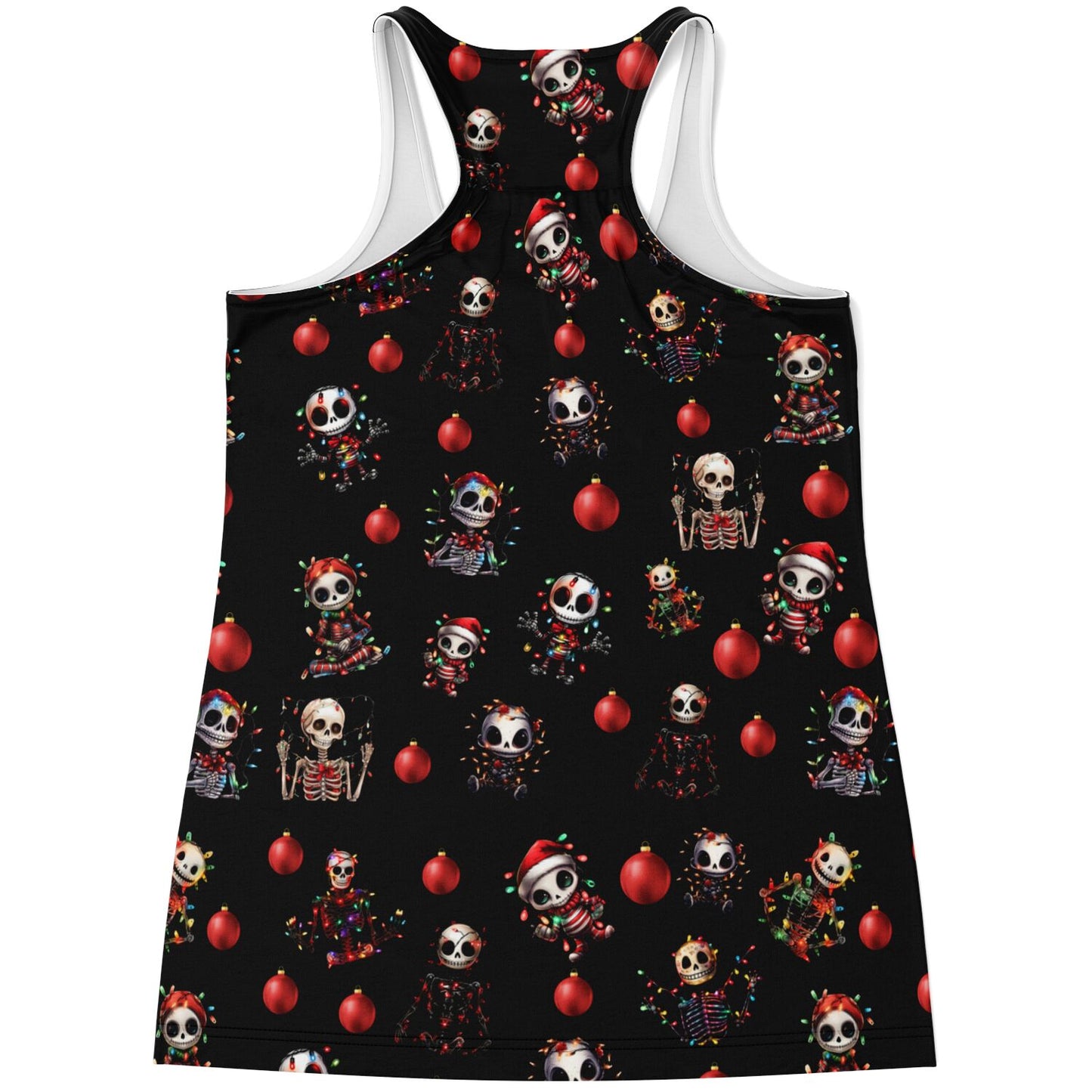 Merry Deadlift-mas Festive Skeleton - Racerback Tank Top
