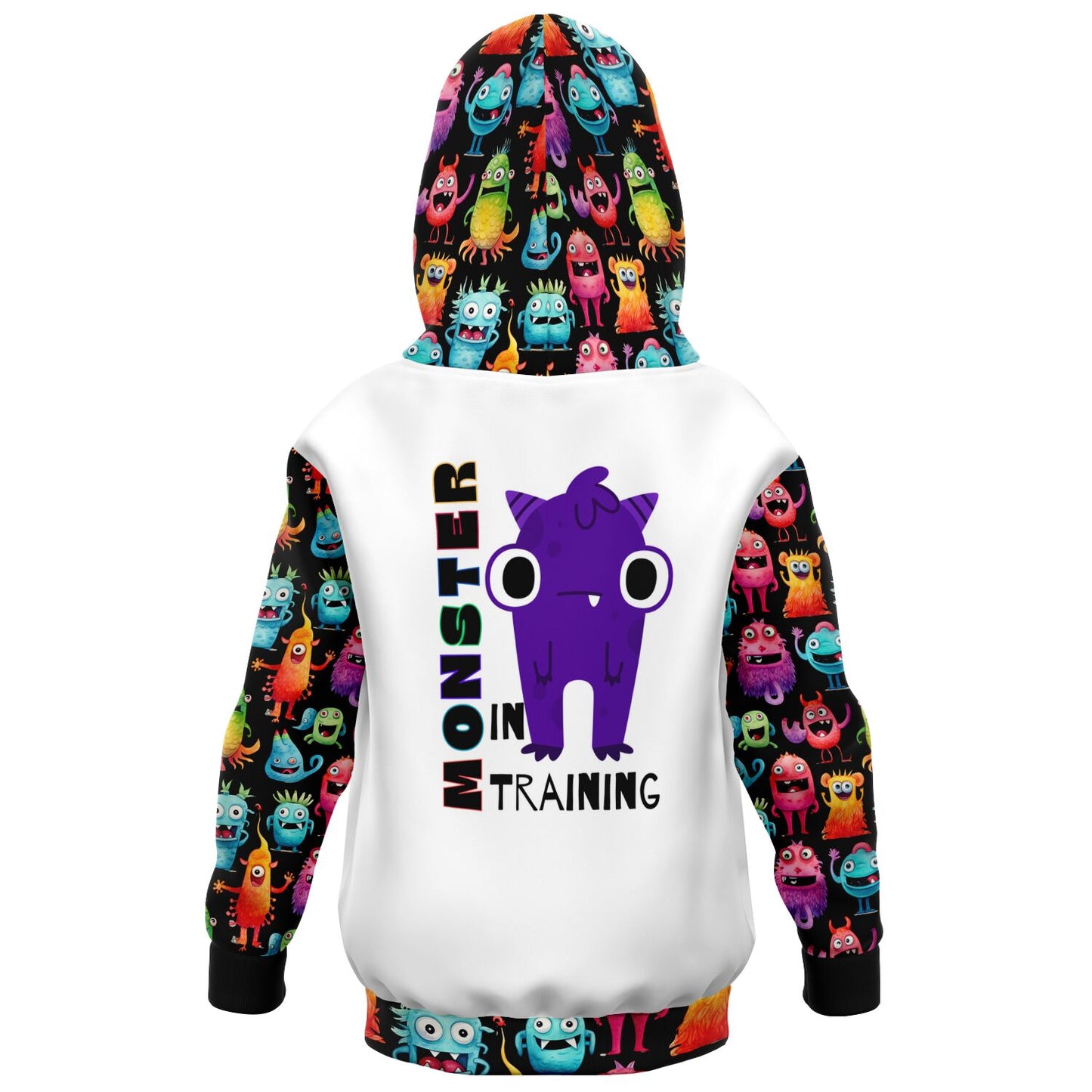 Cheerful Monster in training - Athletic Kids Hoodie