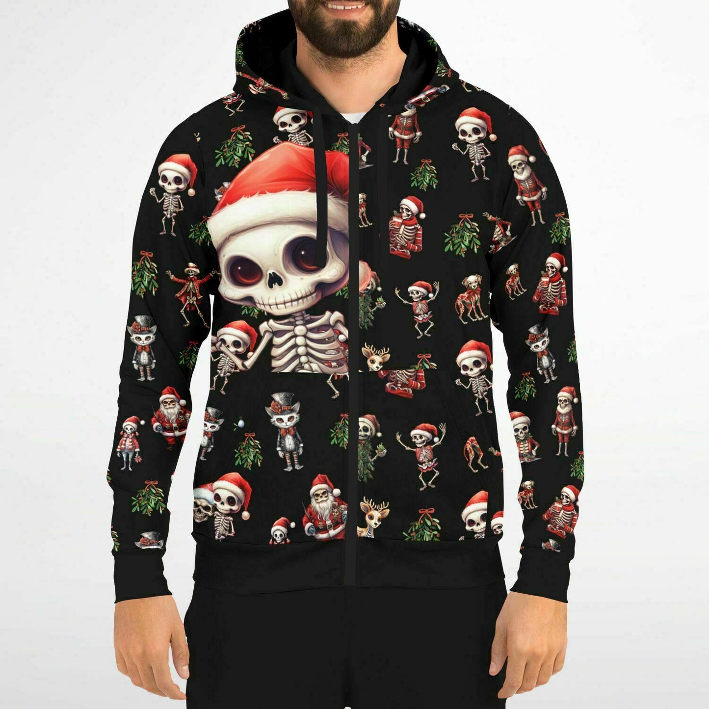 Skeleton Christmas - Athletic Hoodie