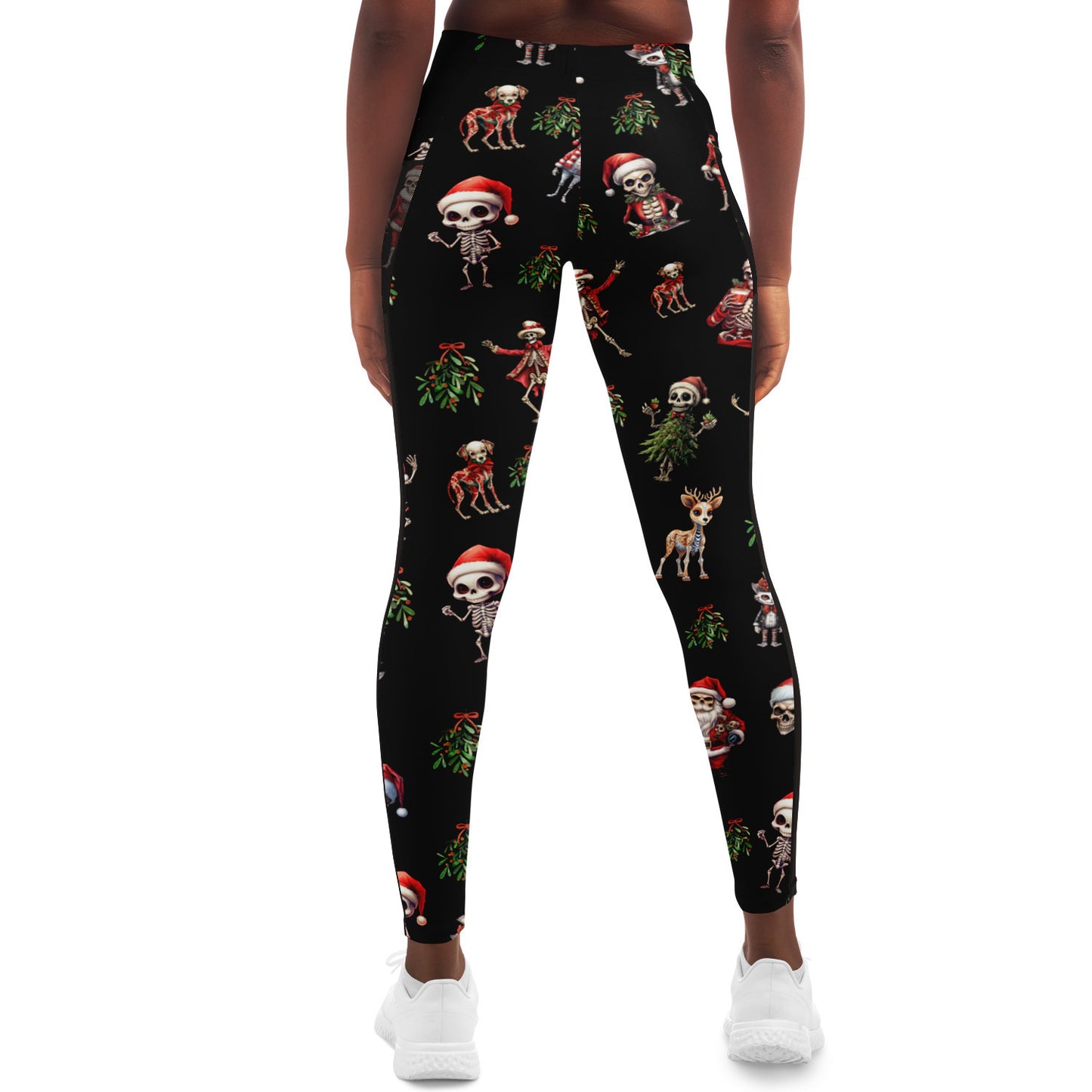 Skeleton Christmas - Mesh Pocket Performance Leggings