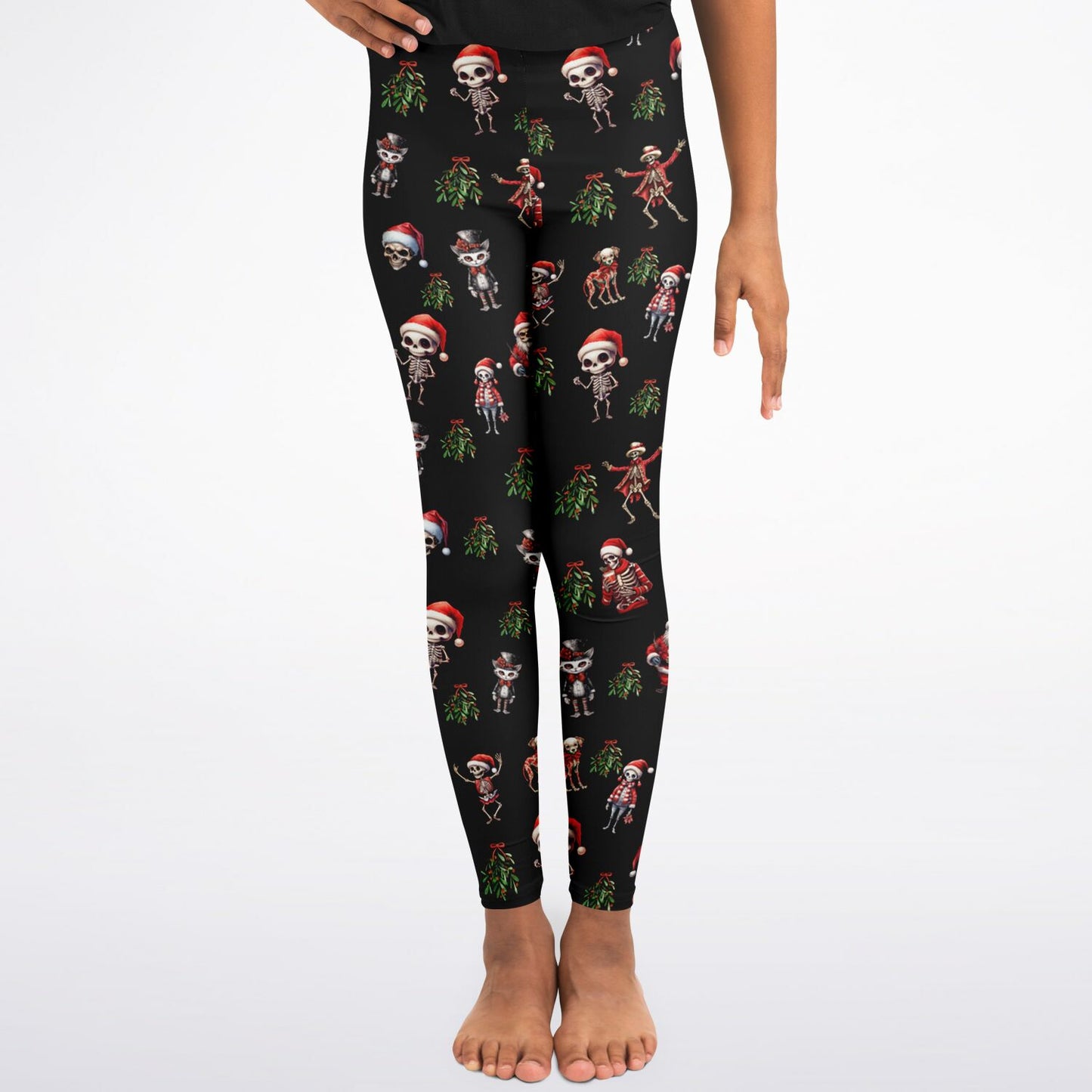 Festive Skeleton - youth leggings
