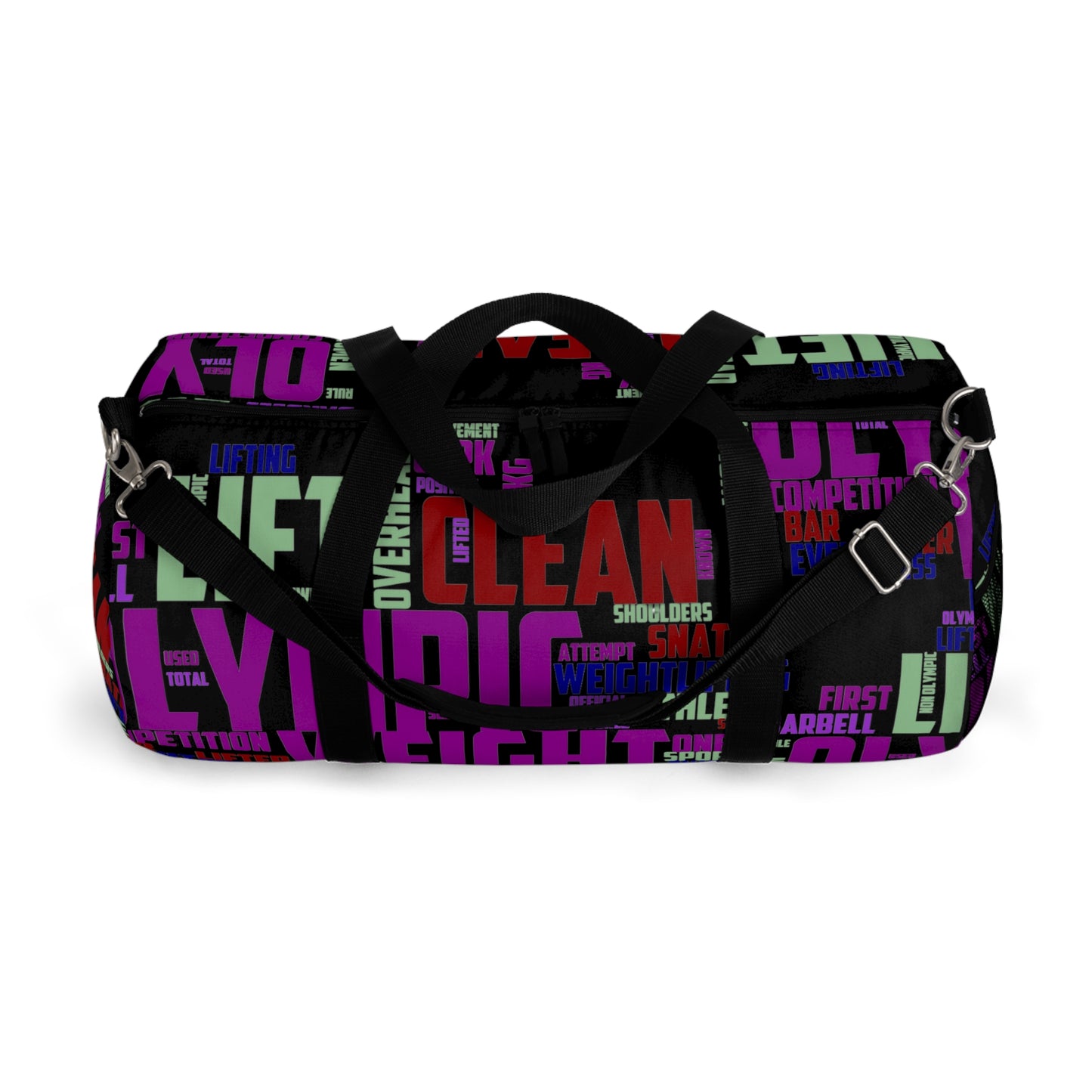 Graphic Typography Lifting Gym Bag - Athletic bag for strength trainers
