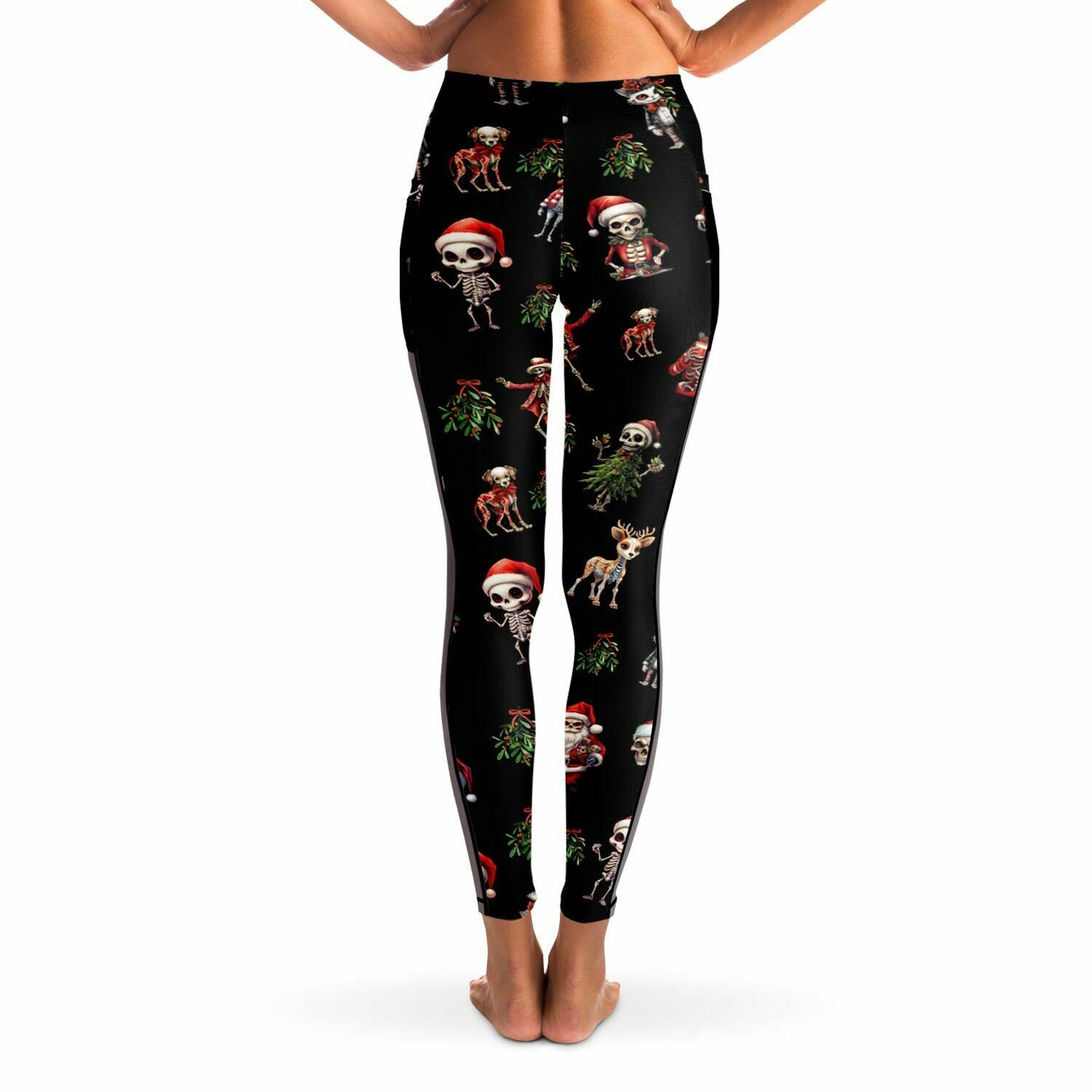 Skeleton Christmas - Mesh Pocket Performance Leggings