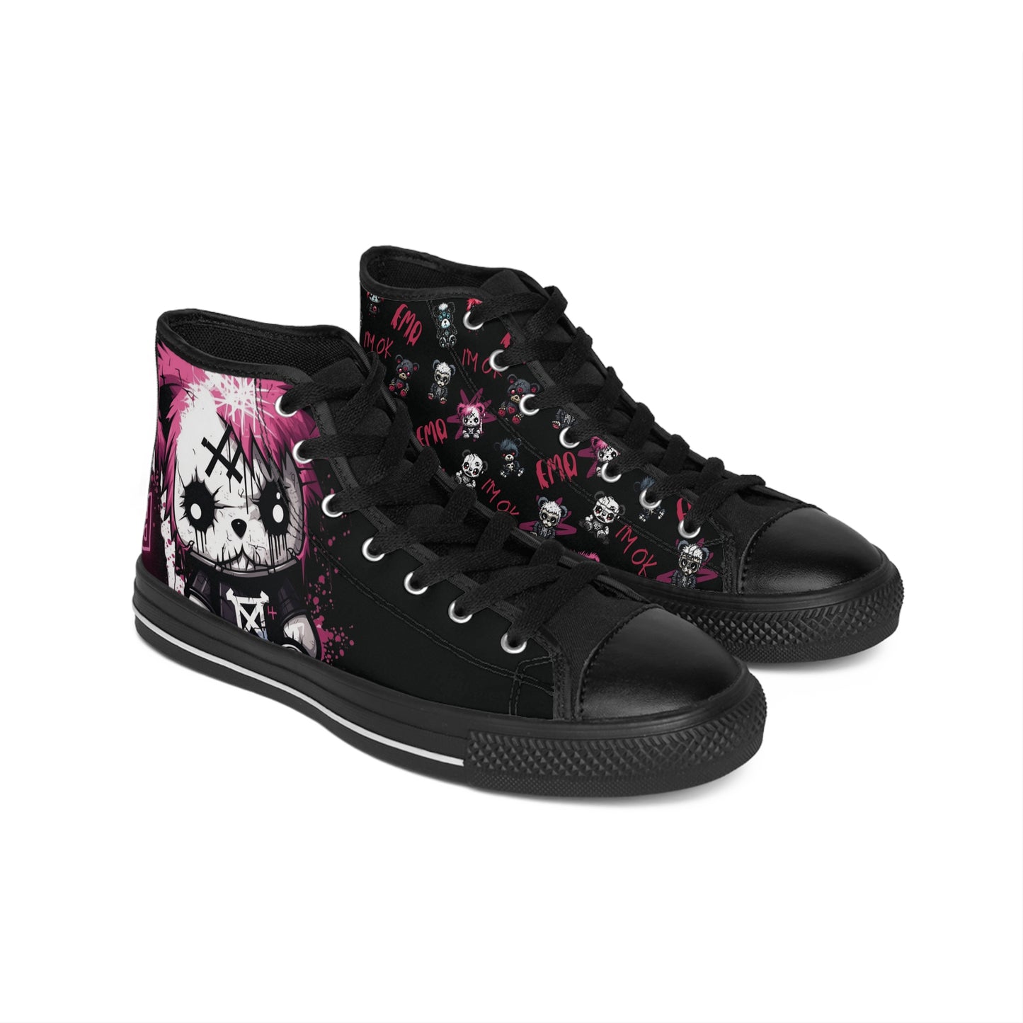 Hi Top sneakers - Pink Emo Teddy