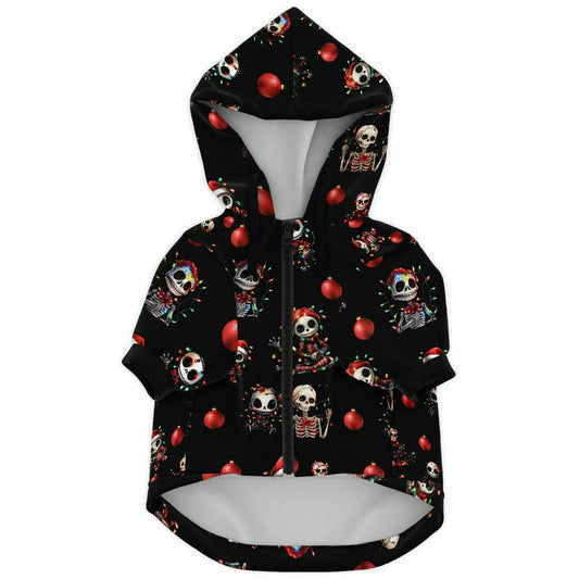 Skeleton Christmas - Athletic Dog Zip-Up Hoodie