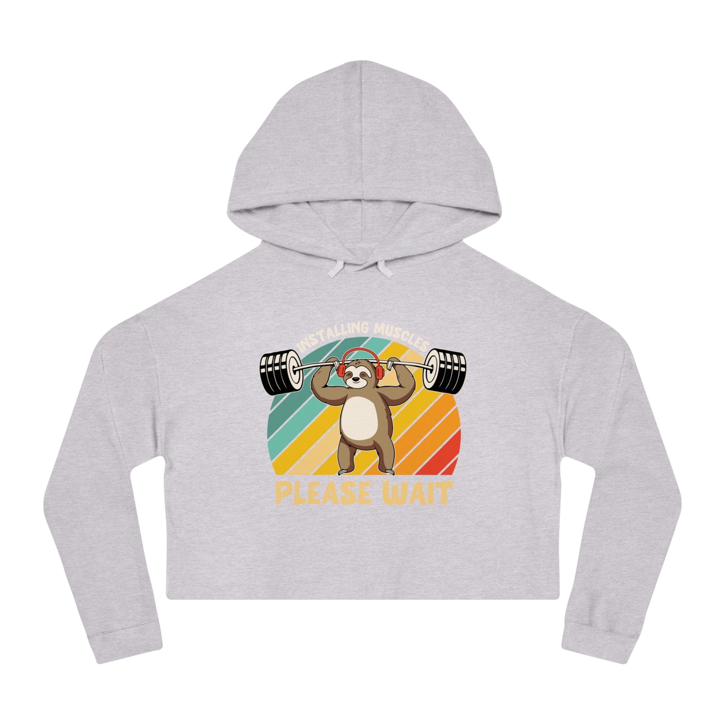 cropped hoodie - Installing muscles