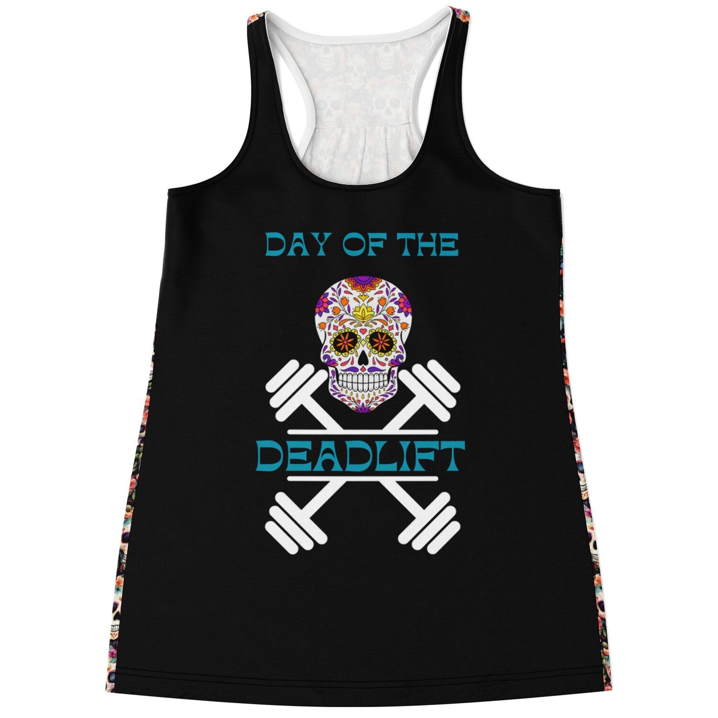"Day of the Deadlift" Sugar Skull - Racerback Tank Top
