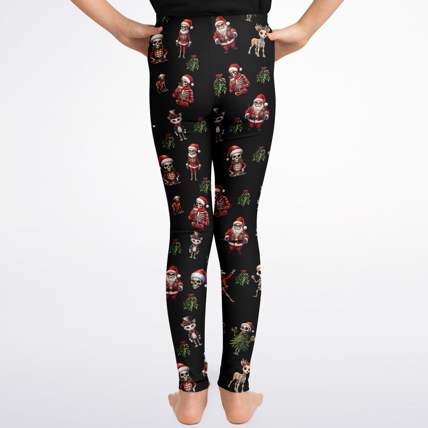 Festive Skeleton - youth leggings