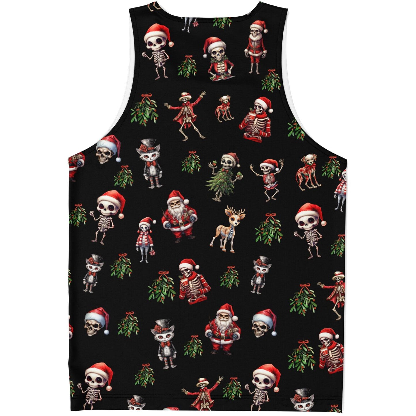 Skeleton Christmas "Eat Lift Be Merry" - Classic Tank Top