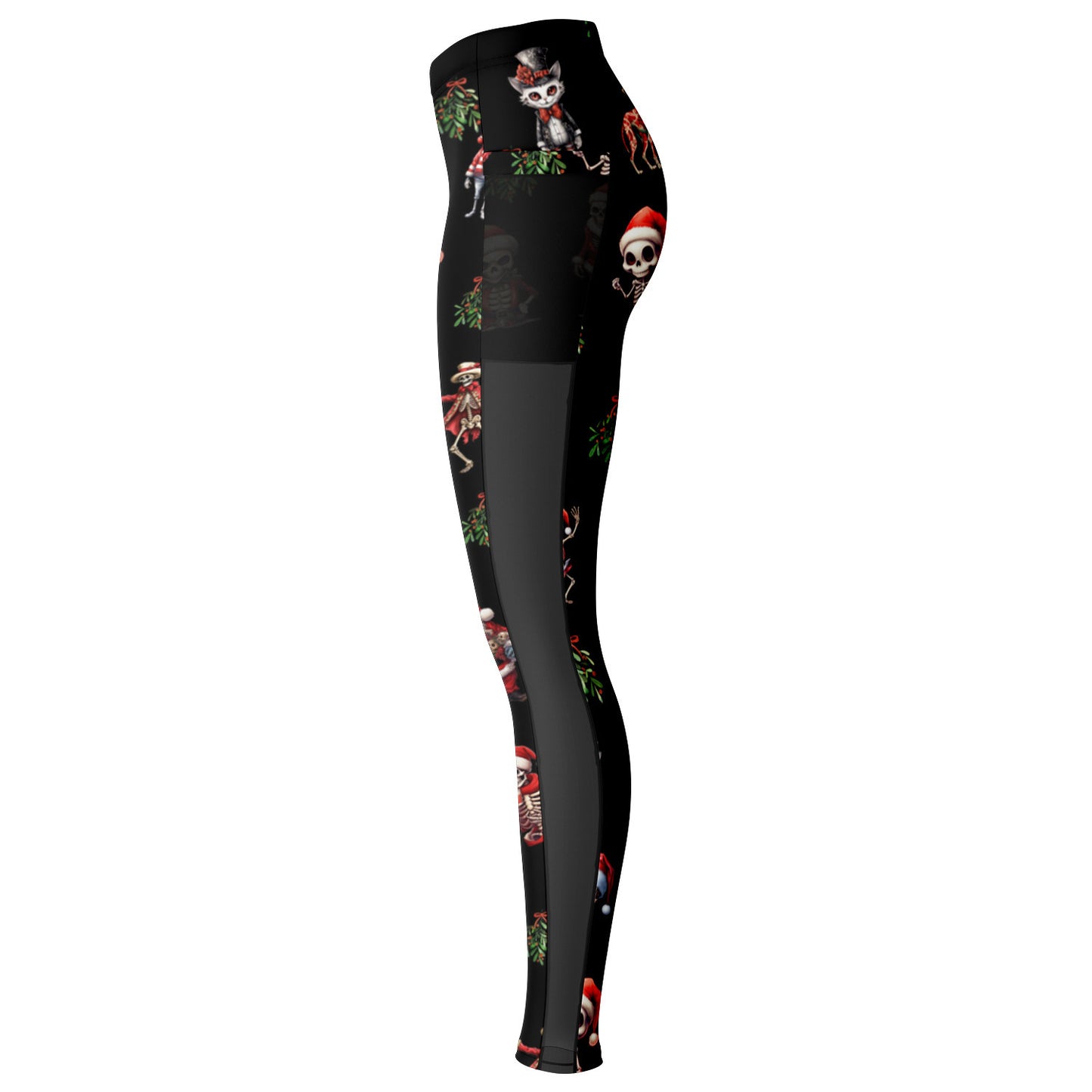 Skeleton Christmas - Mesh Pocket Performance Leggings