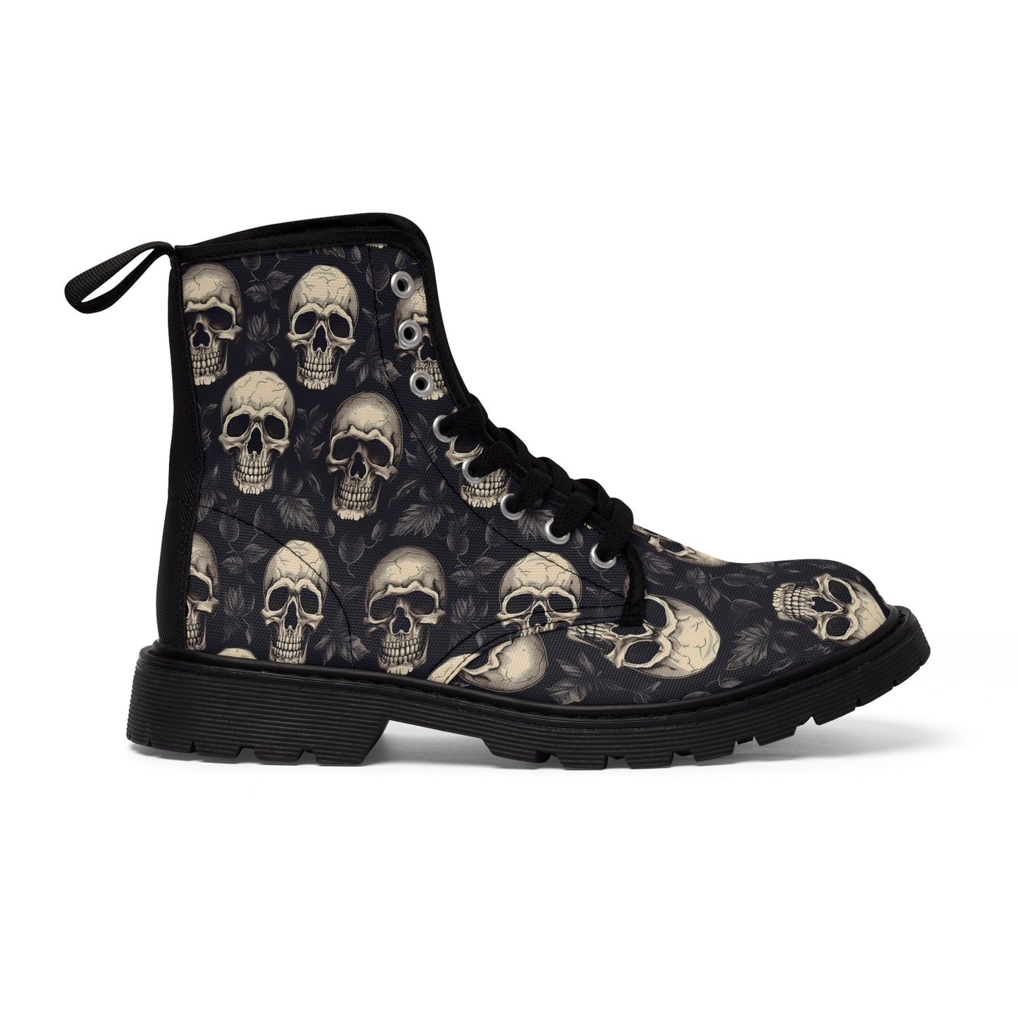 Canvas Boots - dark skull