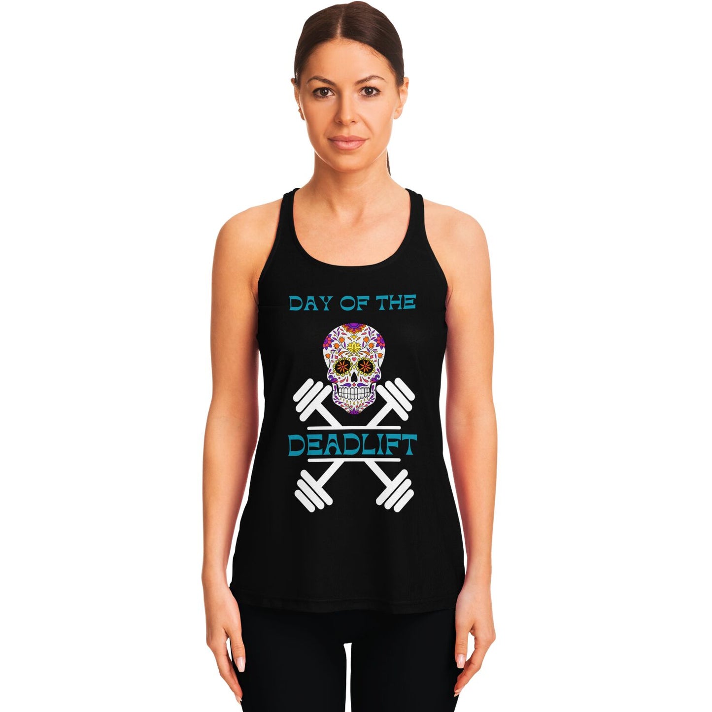 "Day of the Deadlift" Sugar Skull - Racerback Tank Top