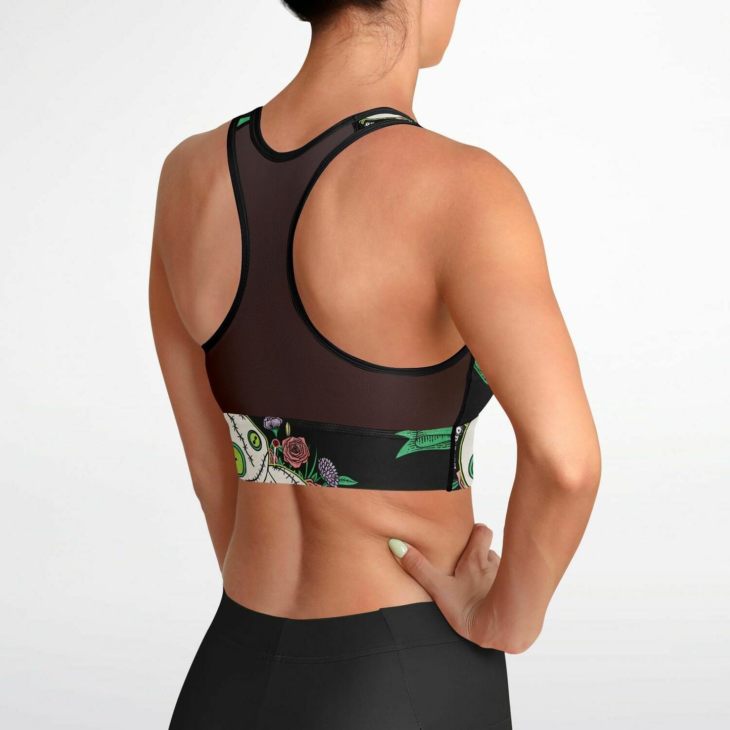 Mesh Padded Sports Bra - Voodoo Doll
