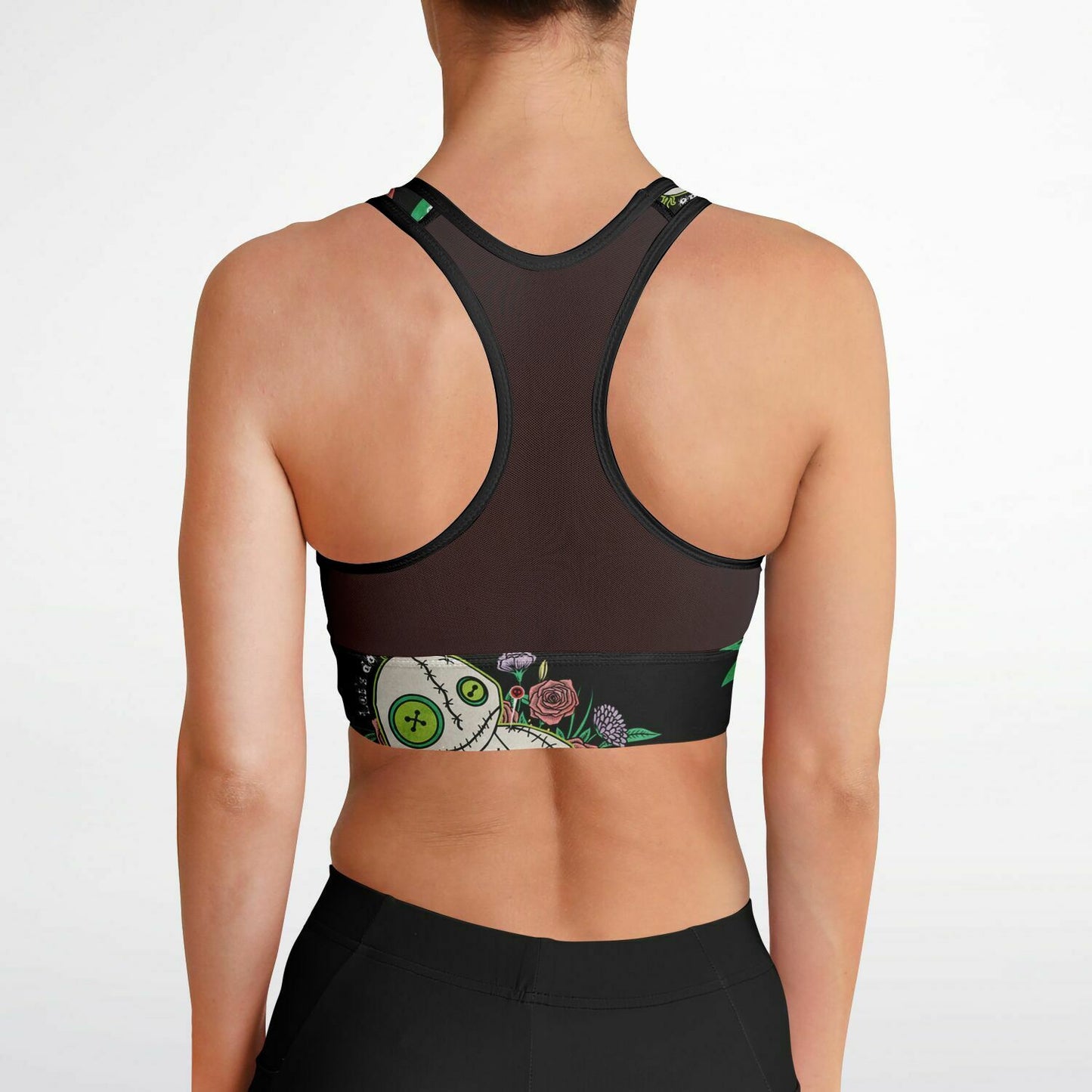 Mesh Padded Sports Bra - Voodoo Doll