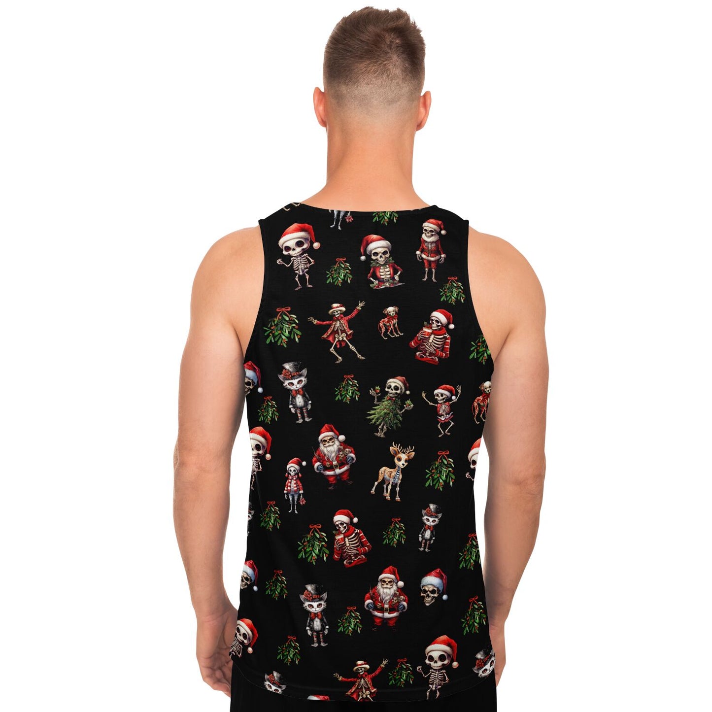 Skeleton Christmas "Eat Lift Be Merry" - Classic Tank Top