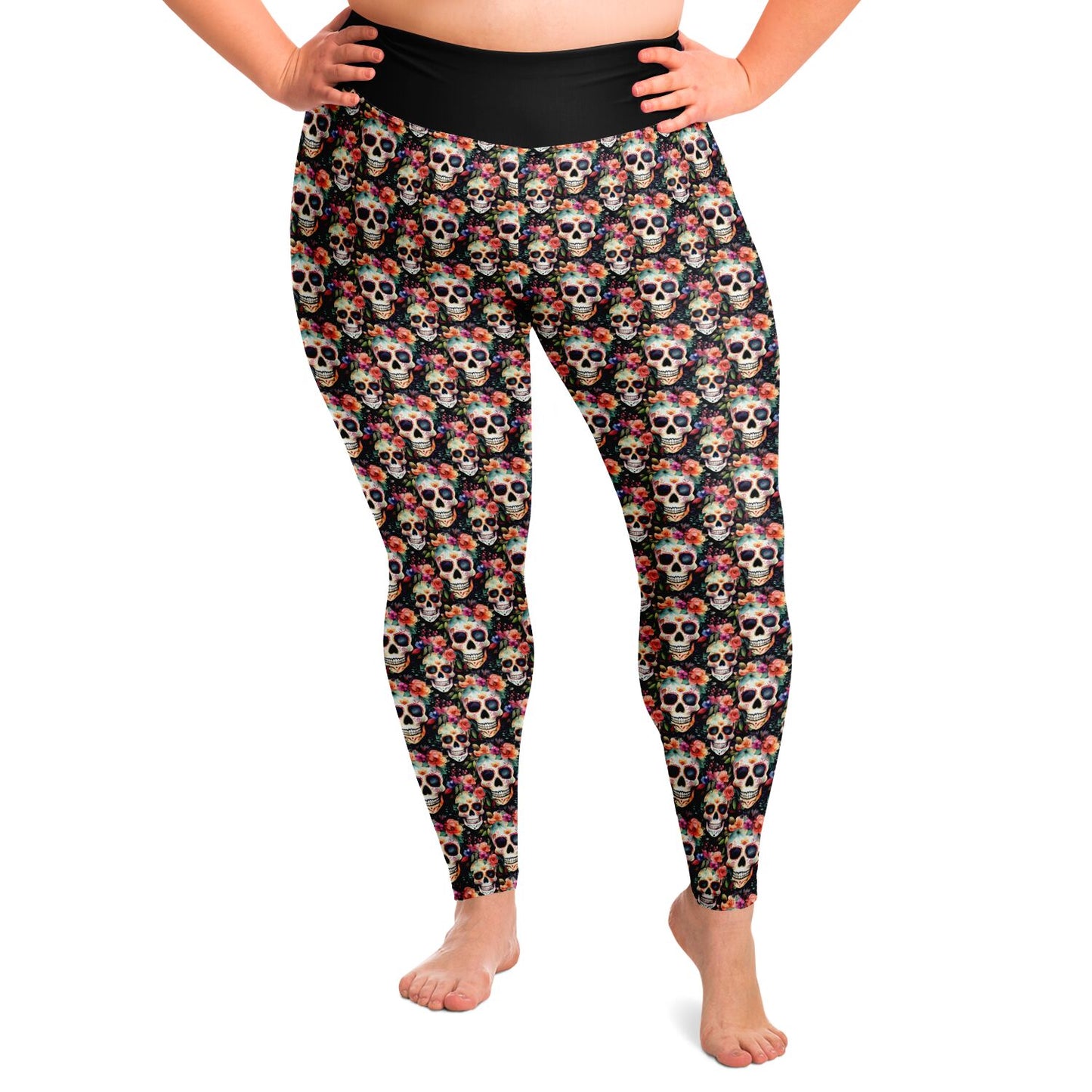 Sugar Skull - Classic Athletic Legging - Plus