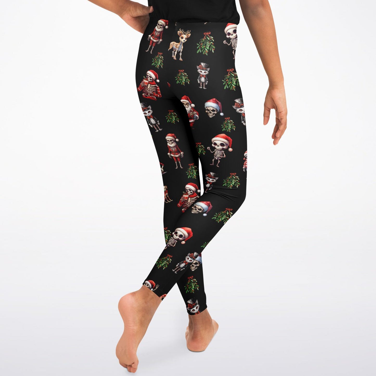 Skeleton Christmas - Kids Athletic Leggings