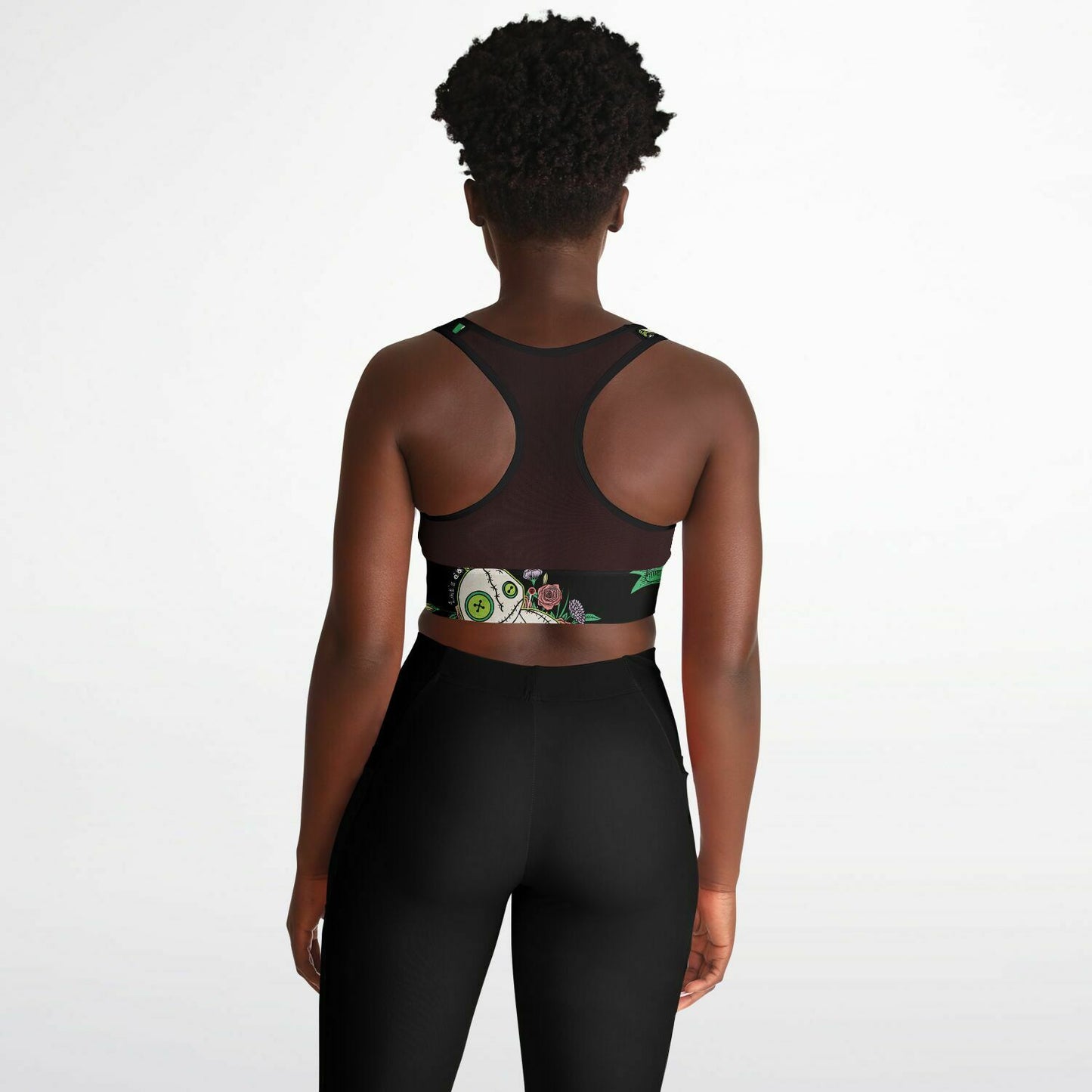Mesh Padded Sports Bra - Voodoo Doll