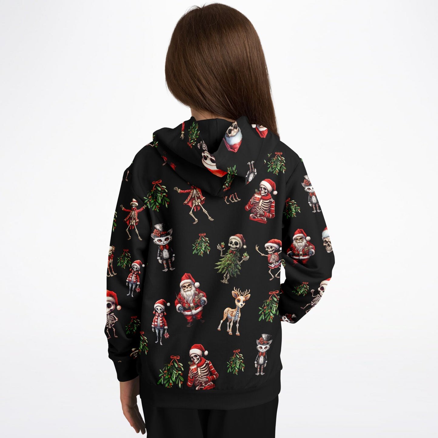 Skeleton Christmas - Kids Athletic Hoodie