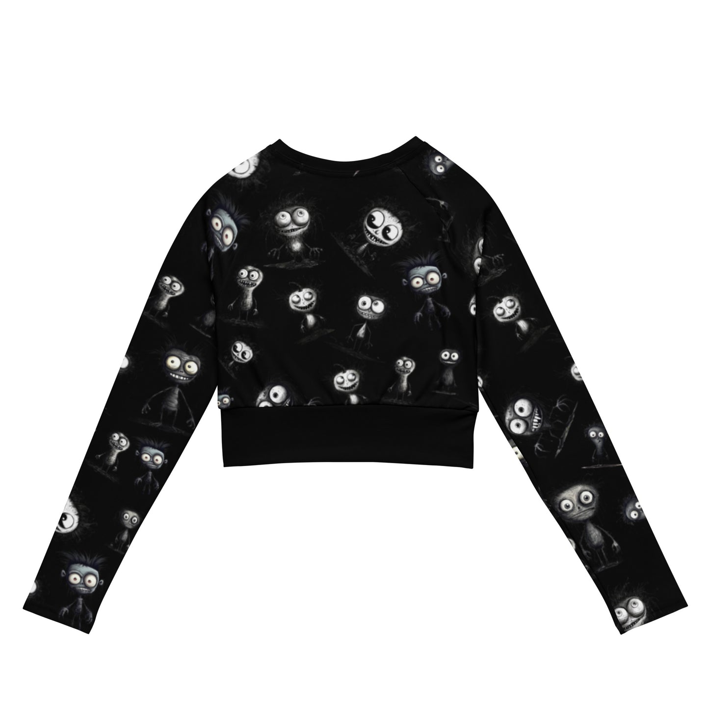 Eco Friendly long-sleeve crop top - Misfit "Monster in the Gym"