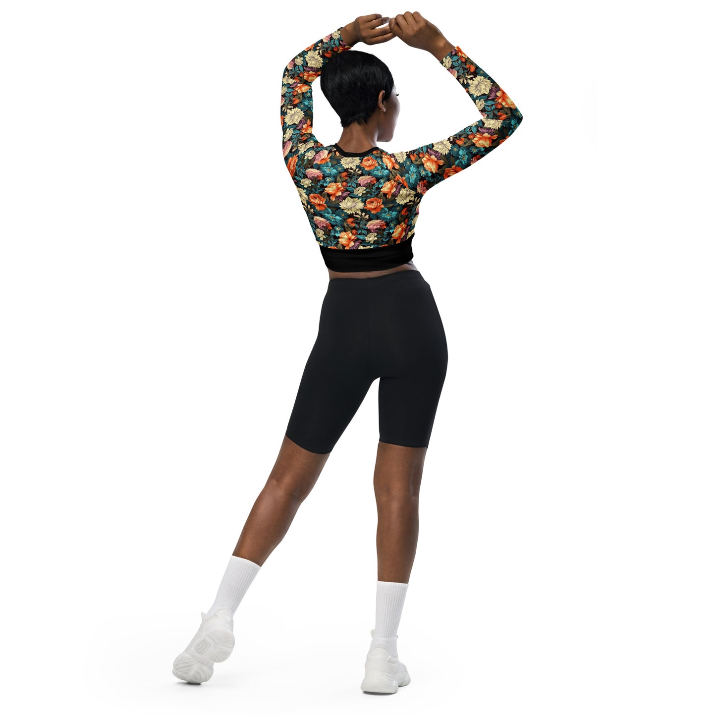 Eco Friendly long-sleeve crop top - Skeleton "Work in Progress"