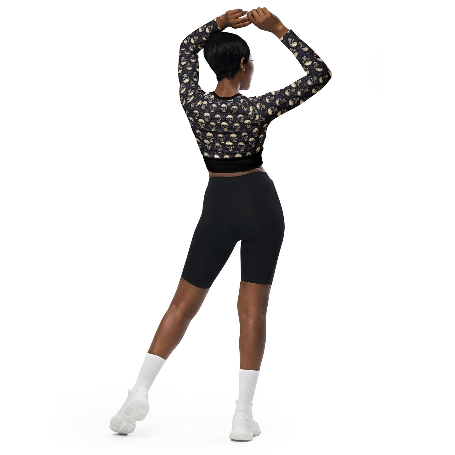 Recycled long-sleeve crop top