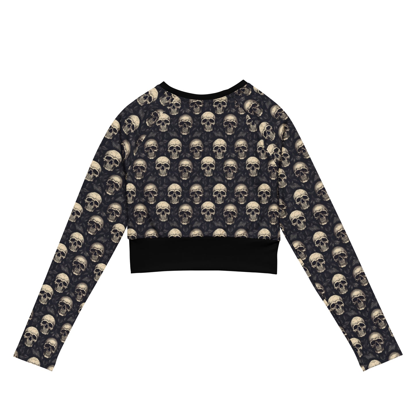 Recycled long-sleeve crop top