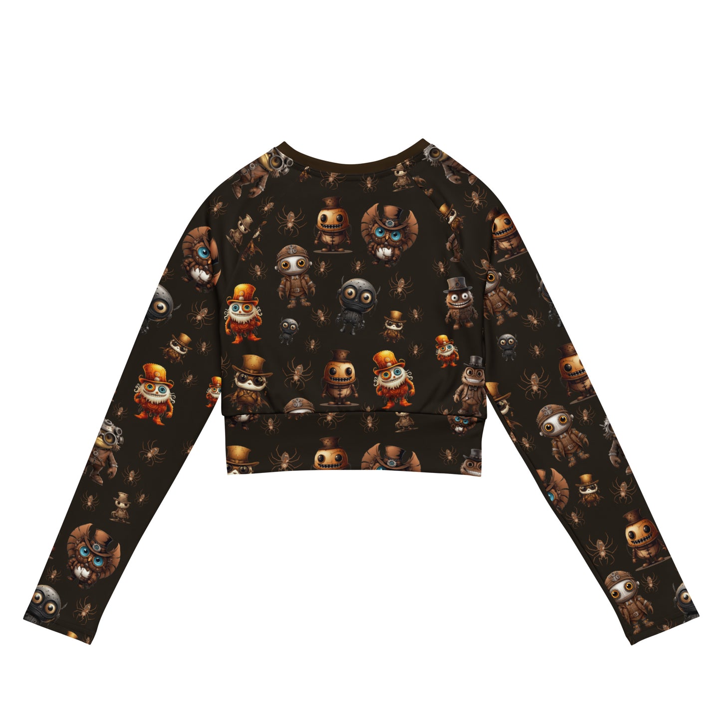 Eco Friendly long-sleeve crop top - Misfit Steampunk Crew "Got Steam"