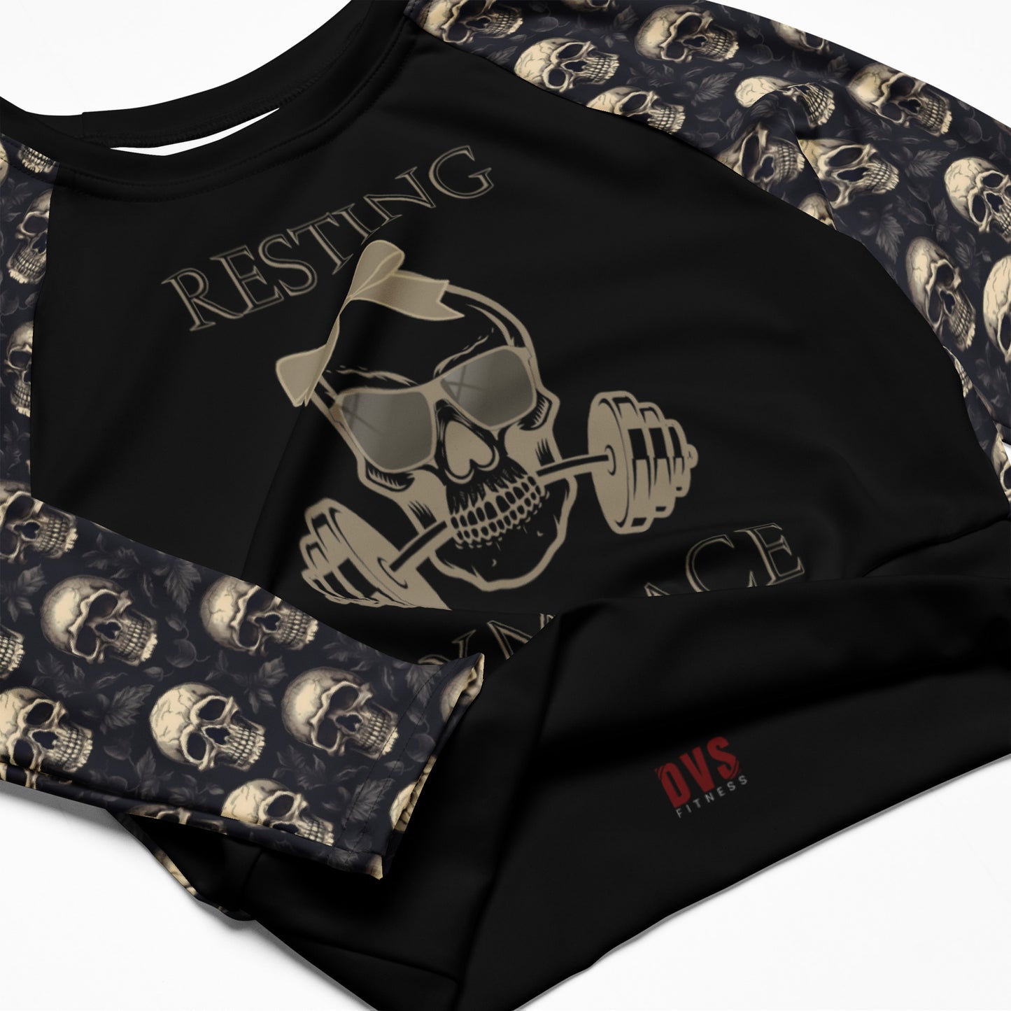 Recycled long-sleeve crop top
