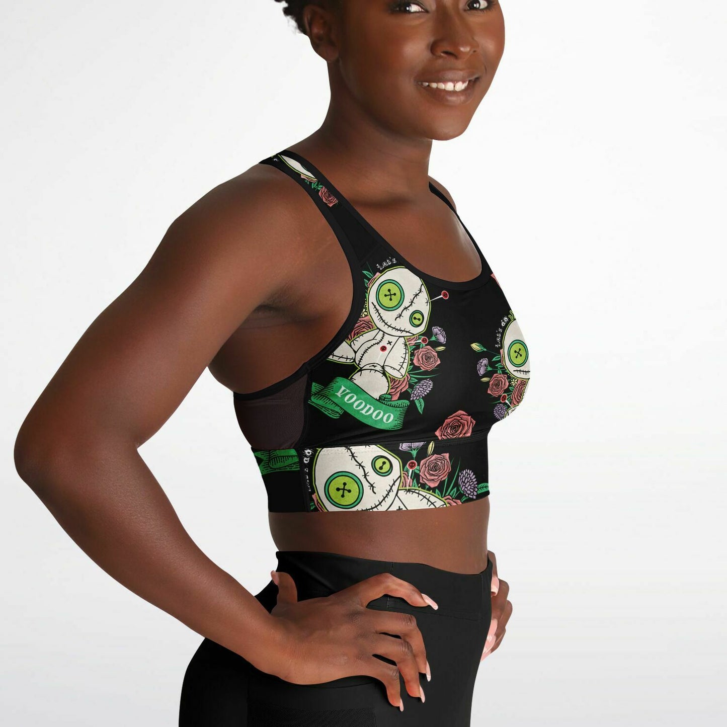 Mesh Padded Sports Bra - Voodoo Doll