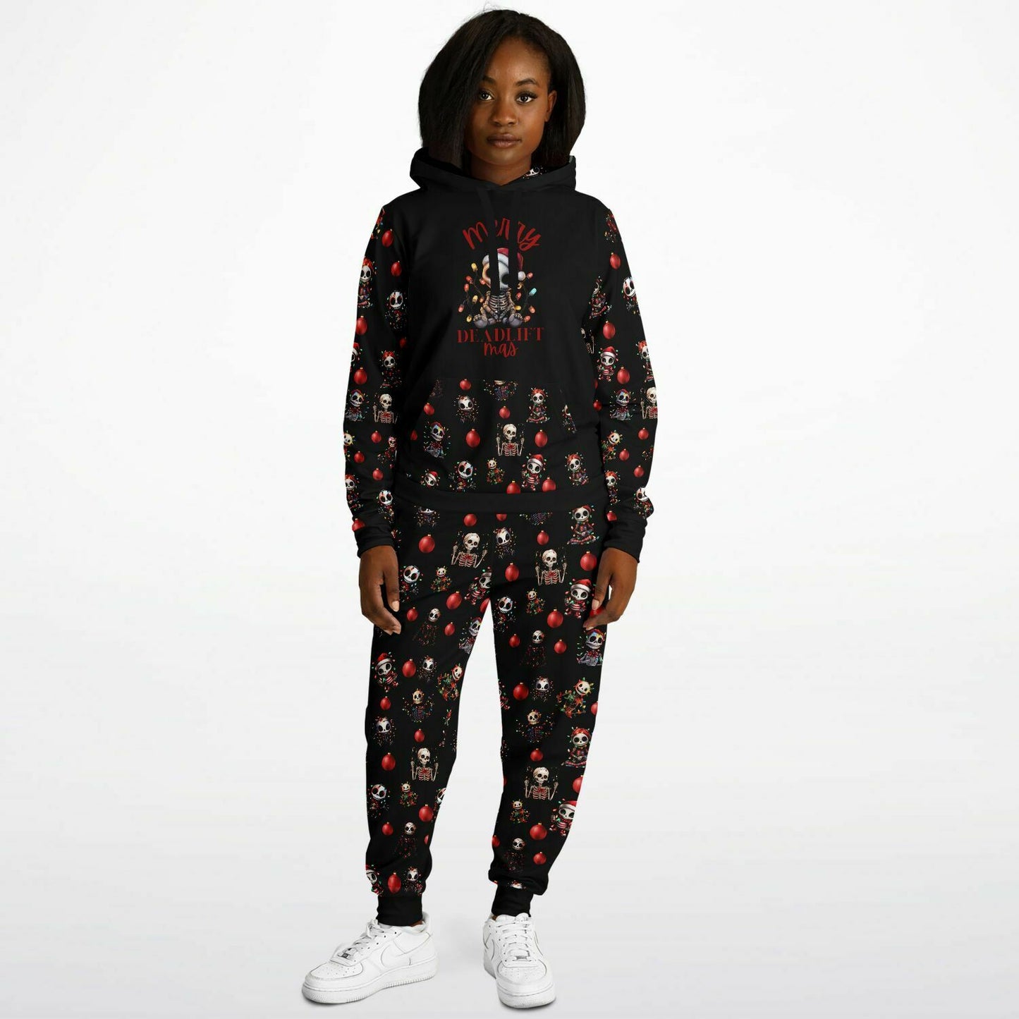 Merry Deadlift-mas Christmas Athletic Hoodie Set