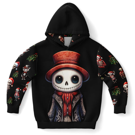 Skeleton Christmas - Athletic Kids Hoodie
