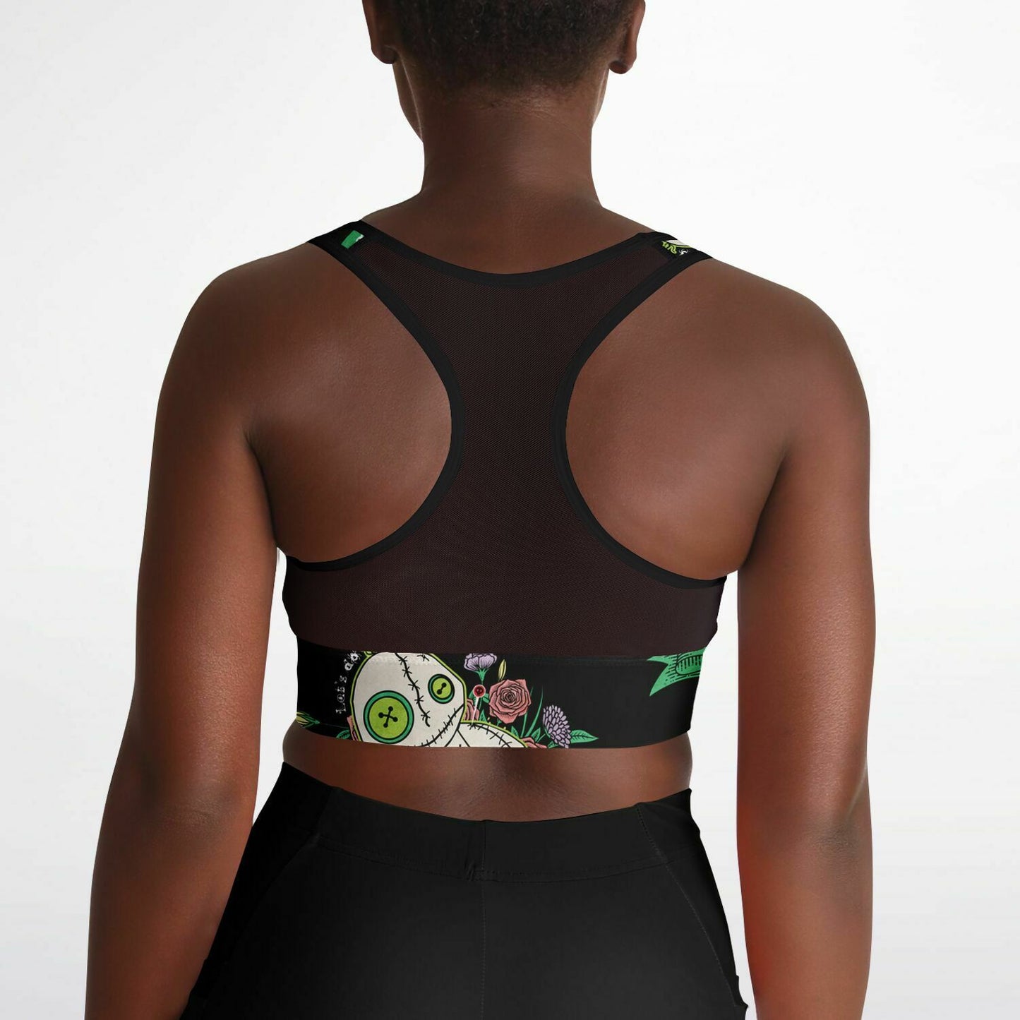 Mesh Padded Sports Bra - Voodoo Doll