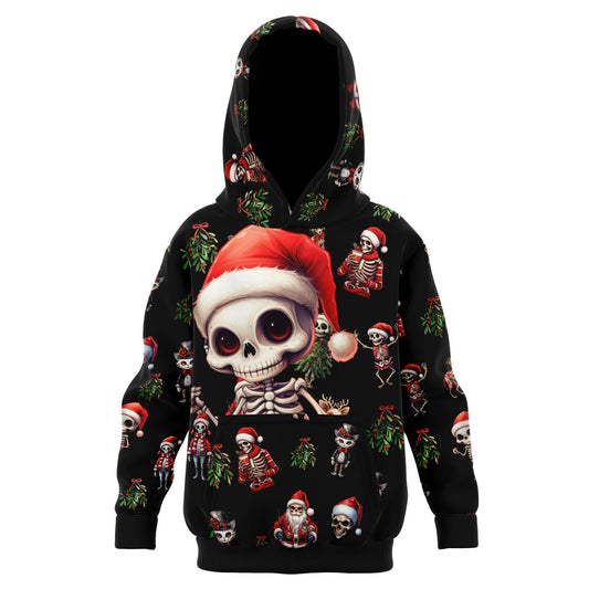 Skeleton Christmas - Kids Athletic Hoodie