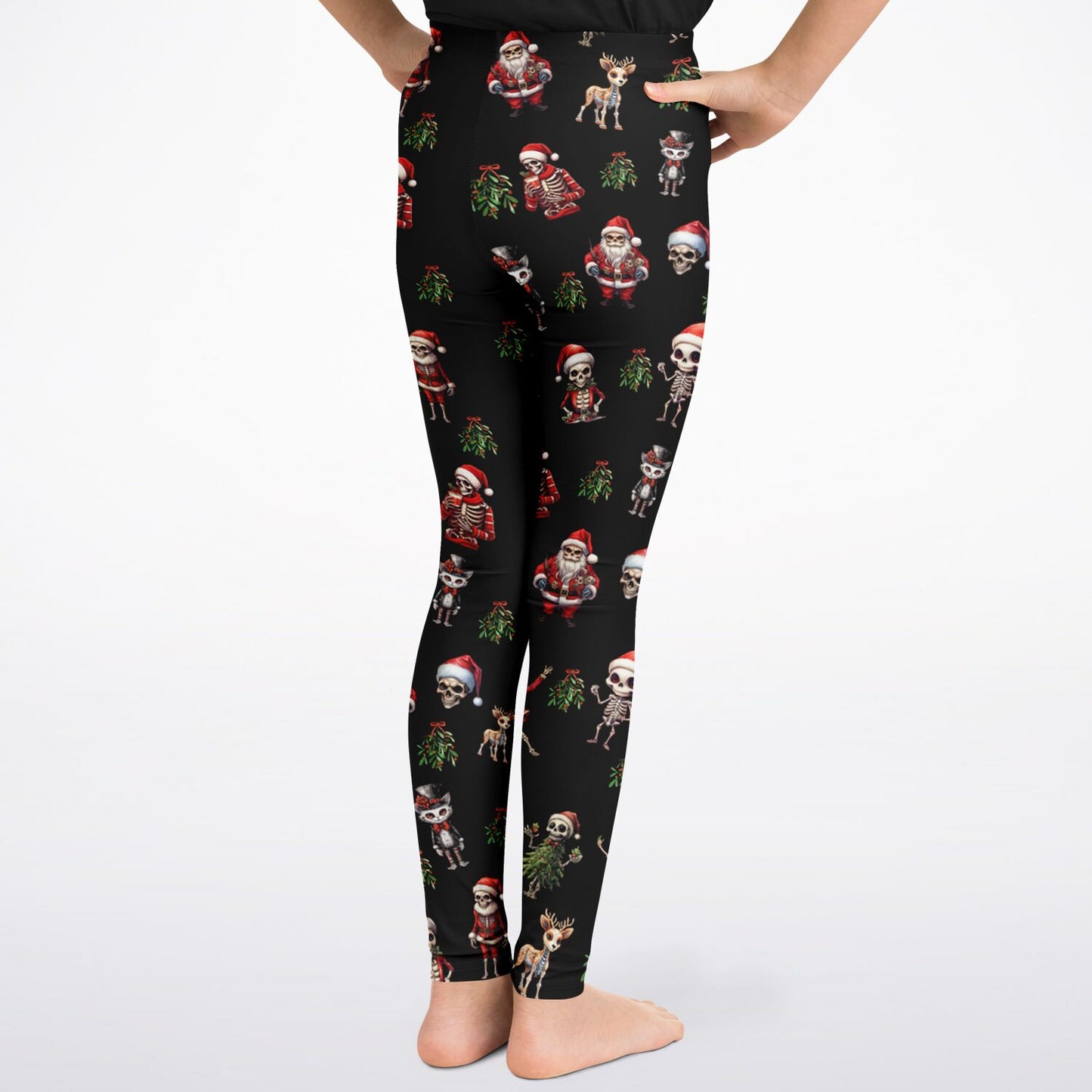 Festive Skeleton - youth leggings